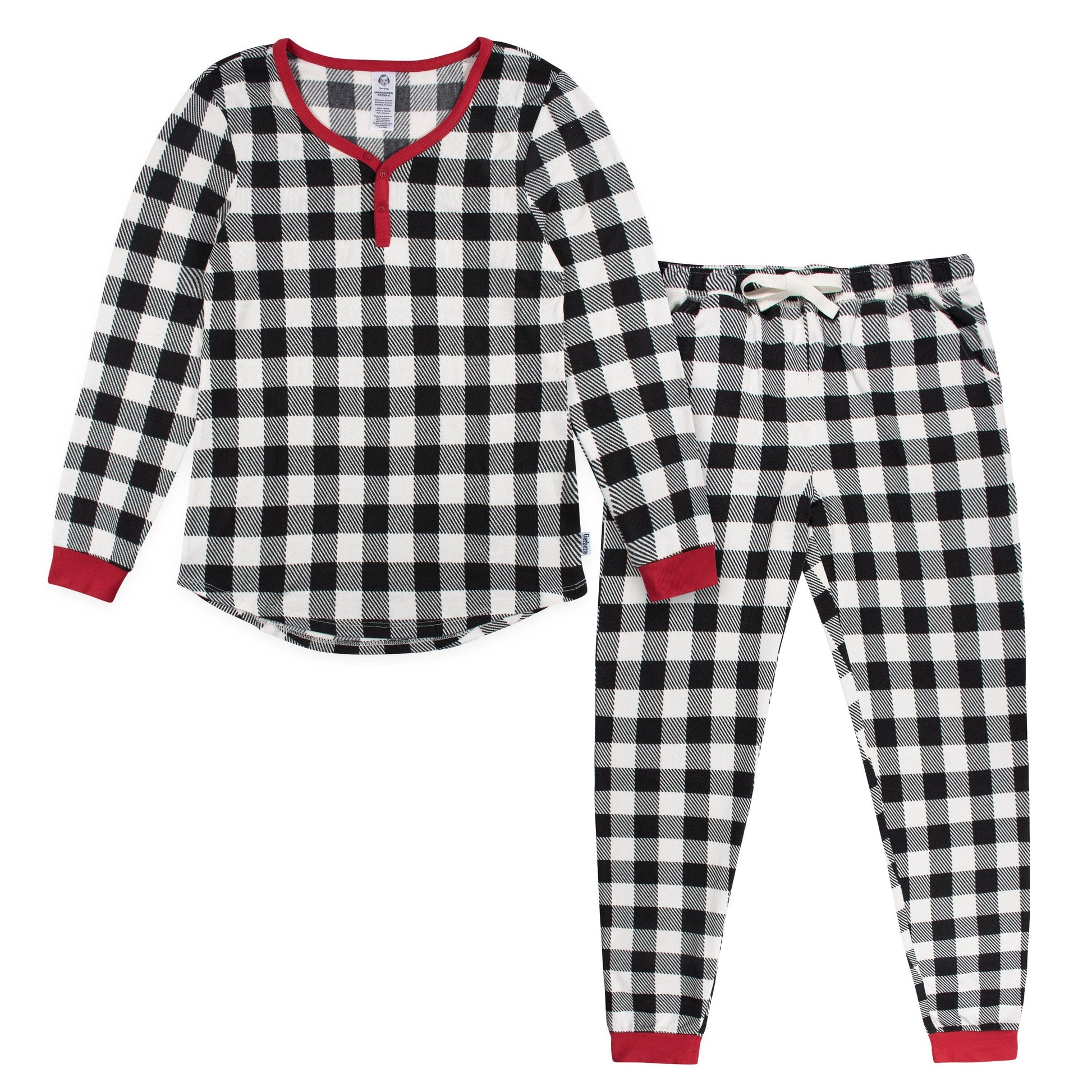 2-Piece Women's Buffalo Plaid Pajama Set