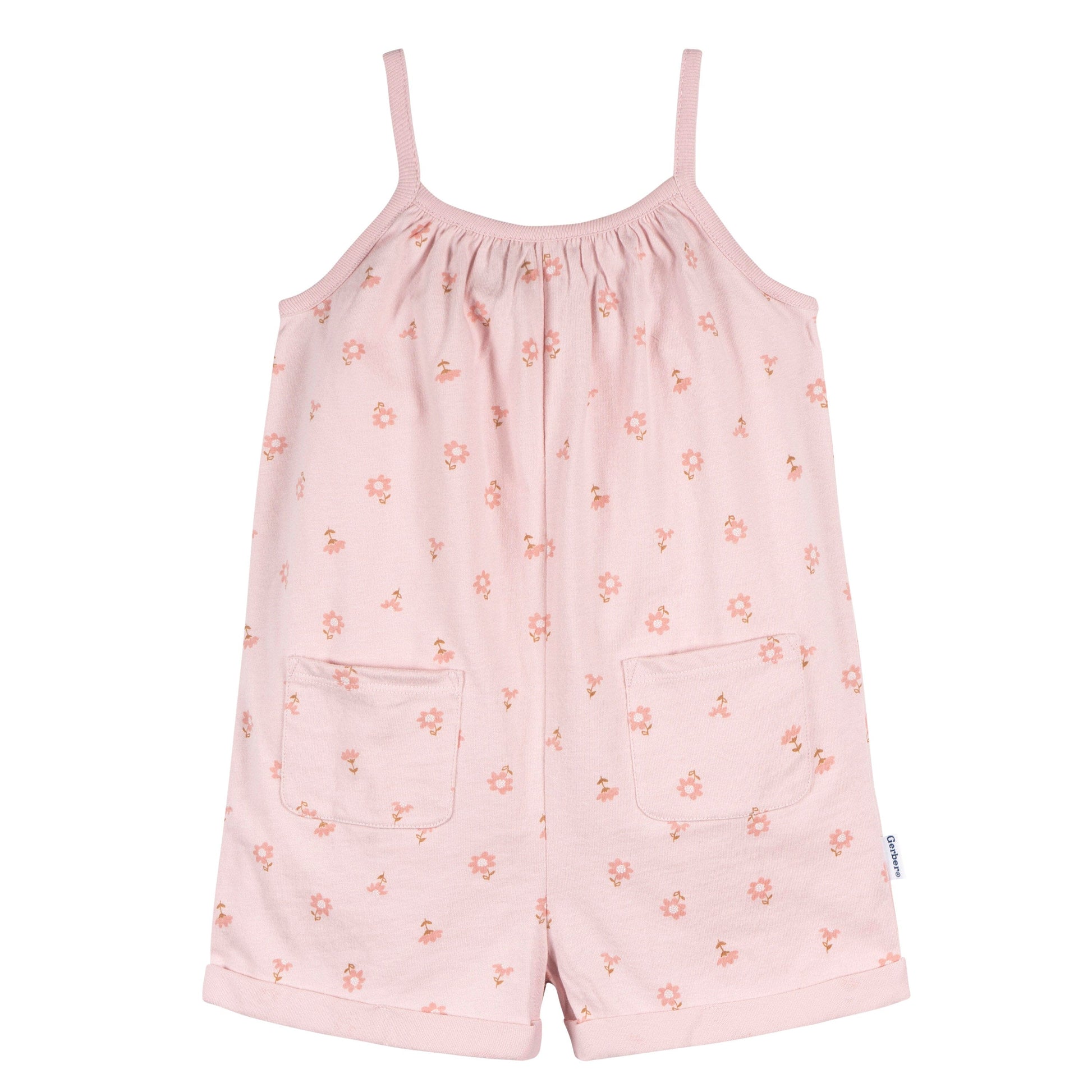 2-Piece Infant and Toddler Girls Rust/Floral Romper