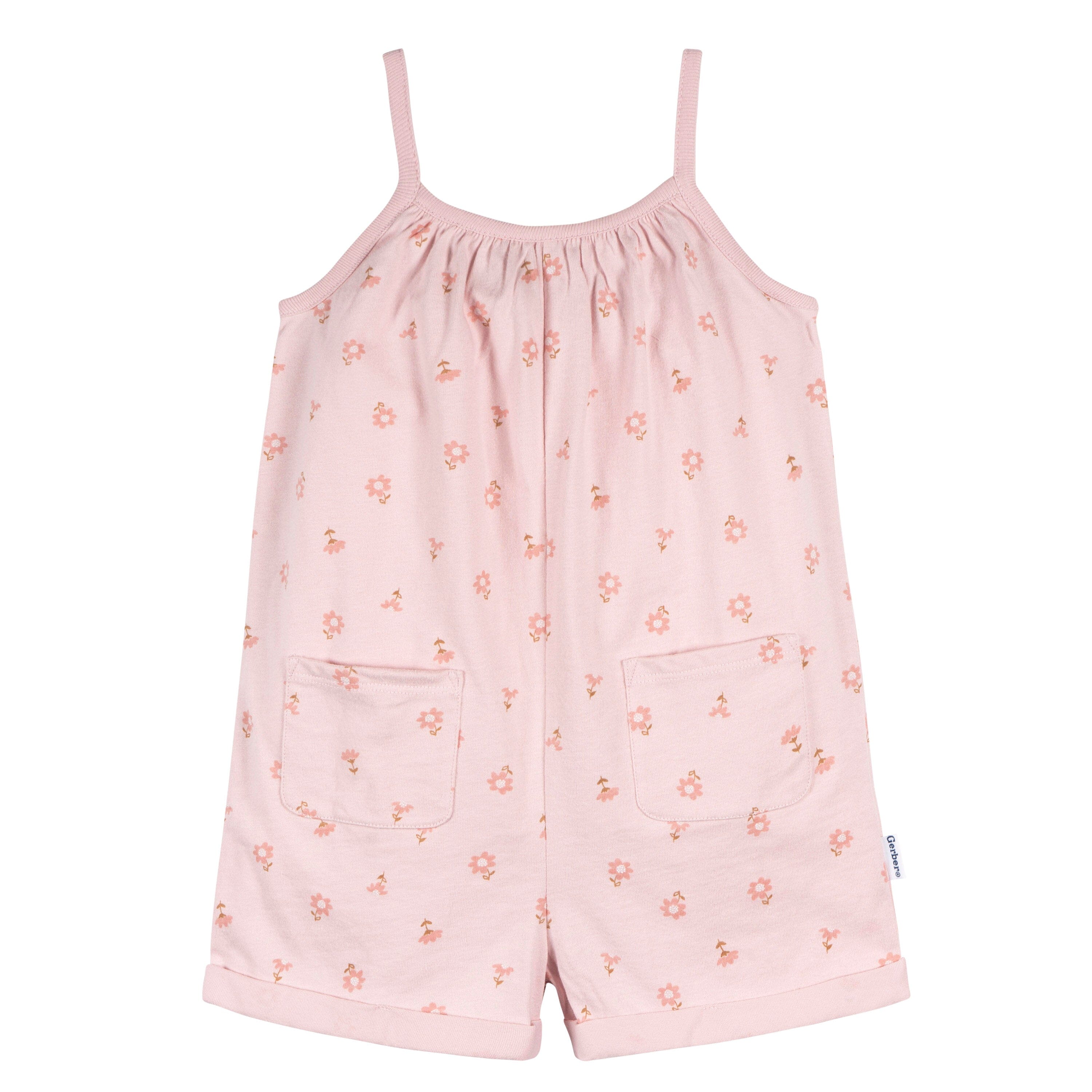 2-Piece Infant and Toddler Girls Rust/Floral Romper