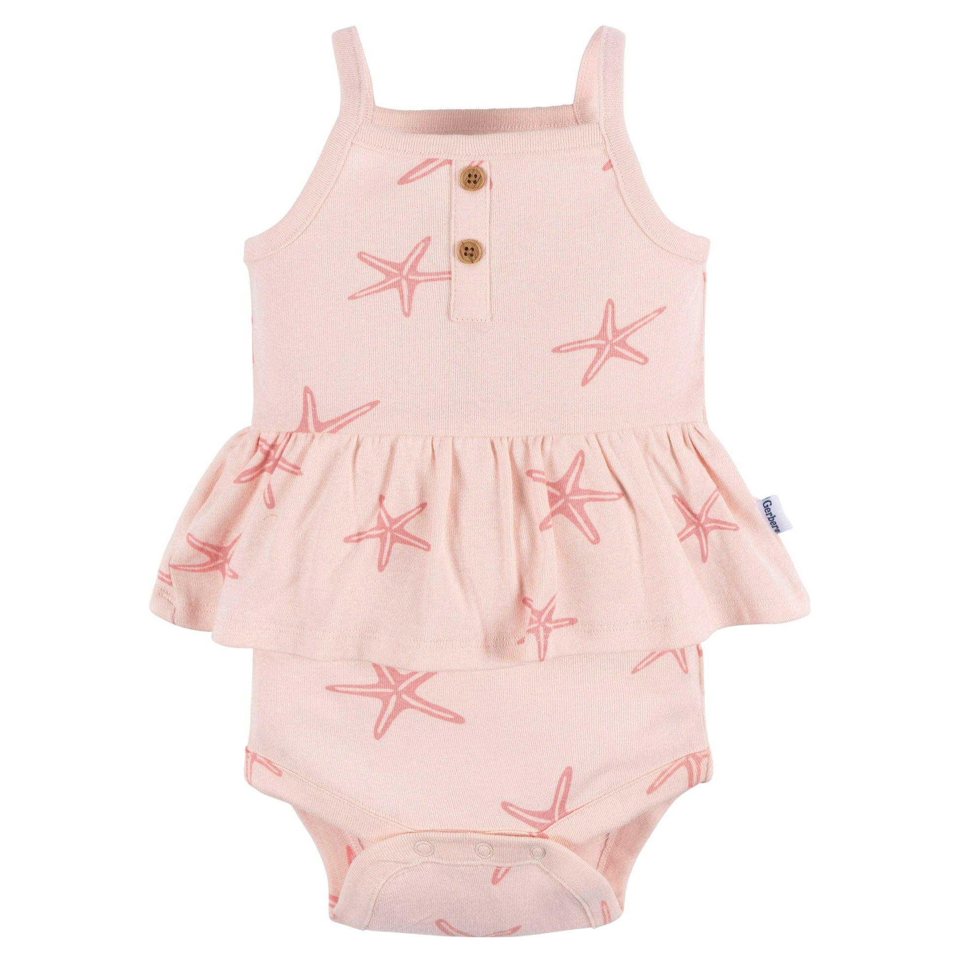 4-Pack Baby Girls Starfish Onesies® Bodysuits