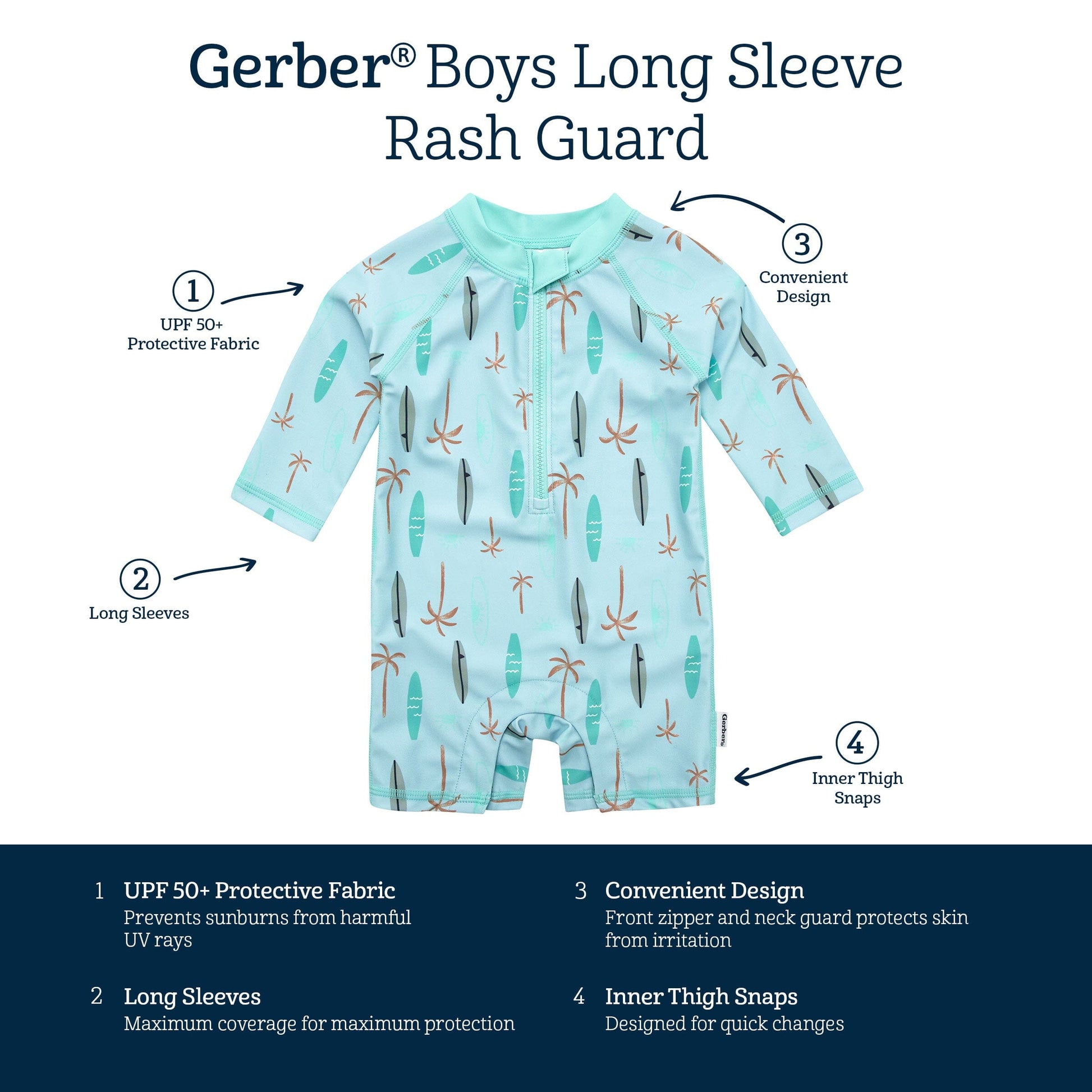Baby Boys Surfboard Rashguard