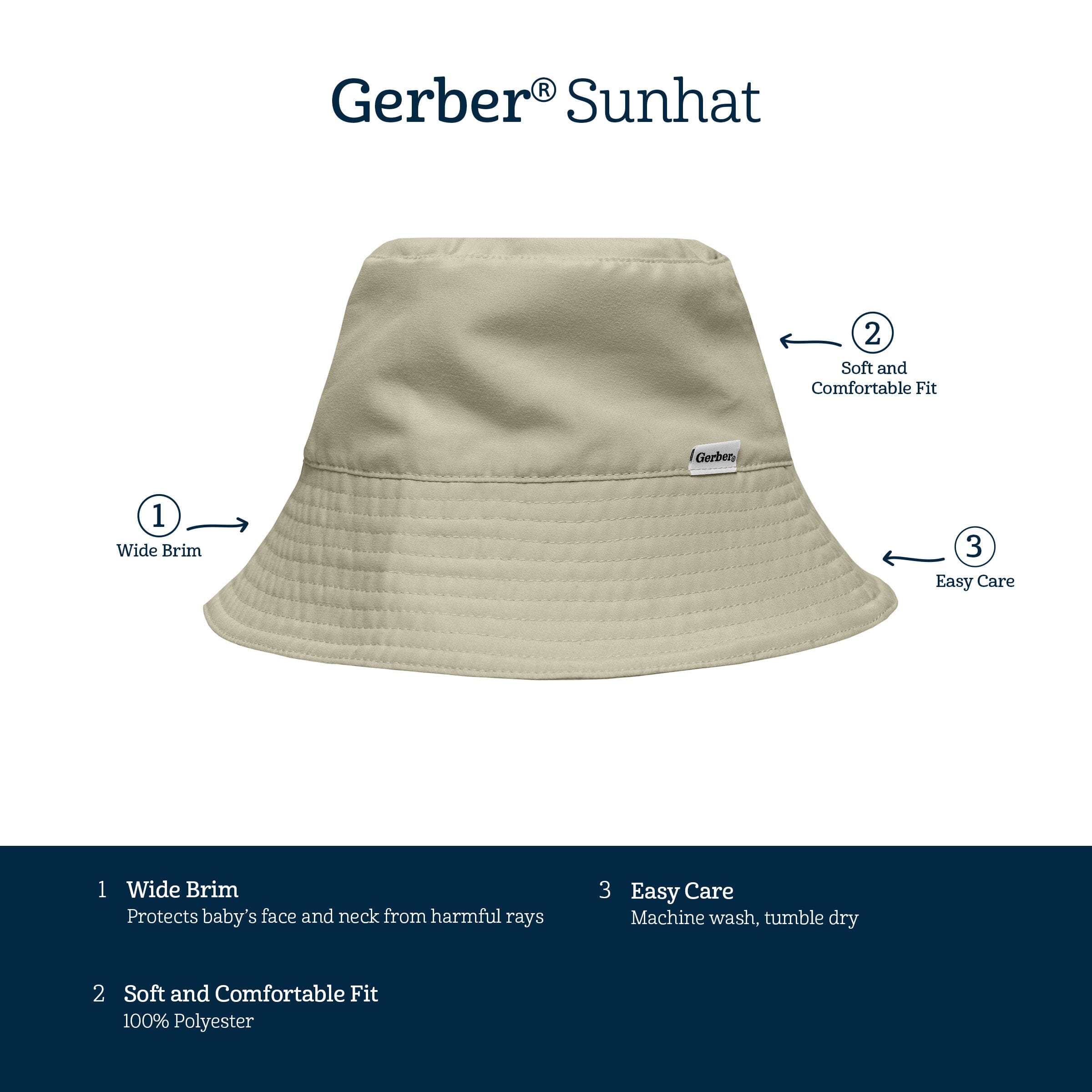 Baby Neutral Olive Sunhat