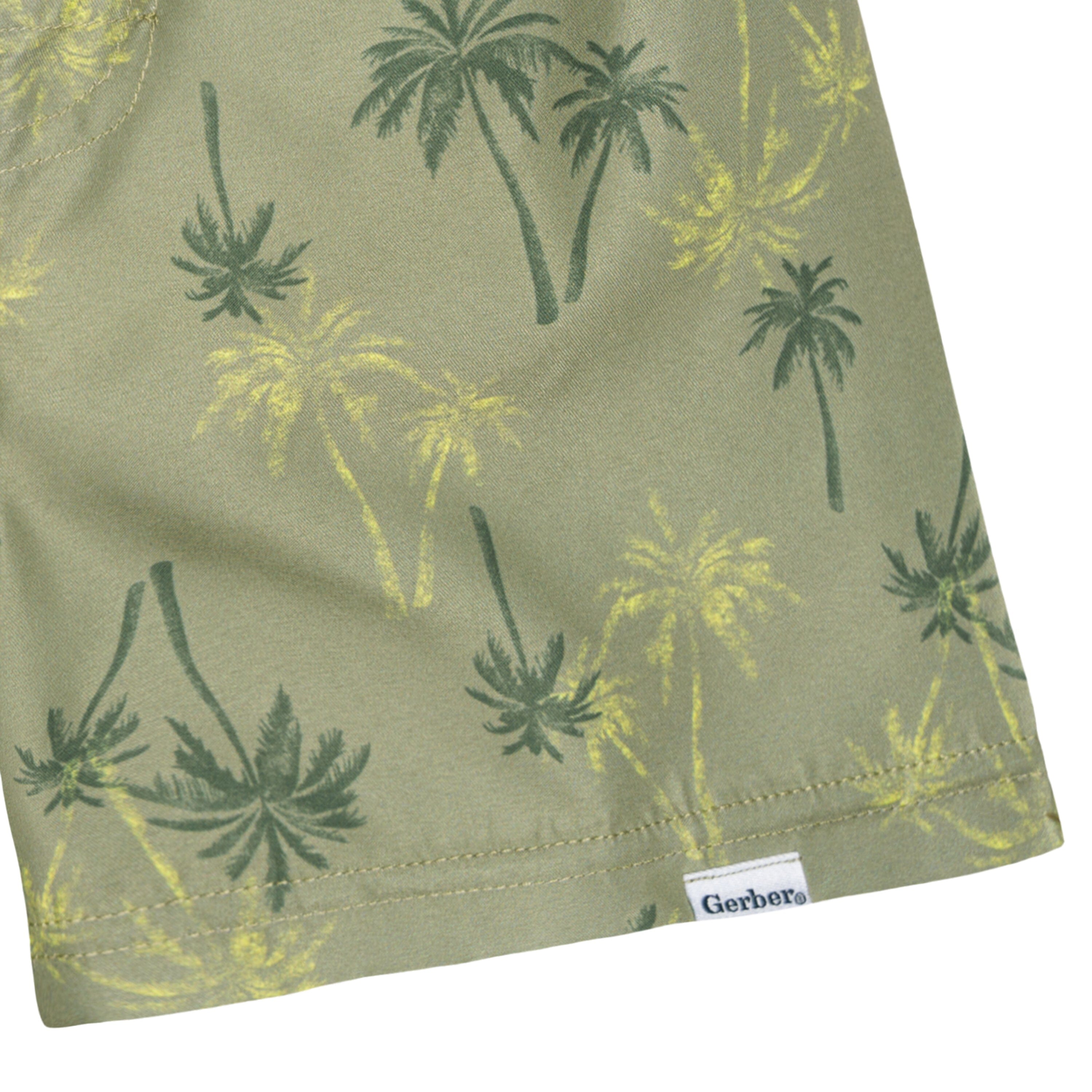 2-Pack Baby & Toddler Boys UPF 50+ Palm Tree Swim Trunks