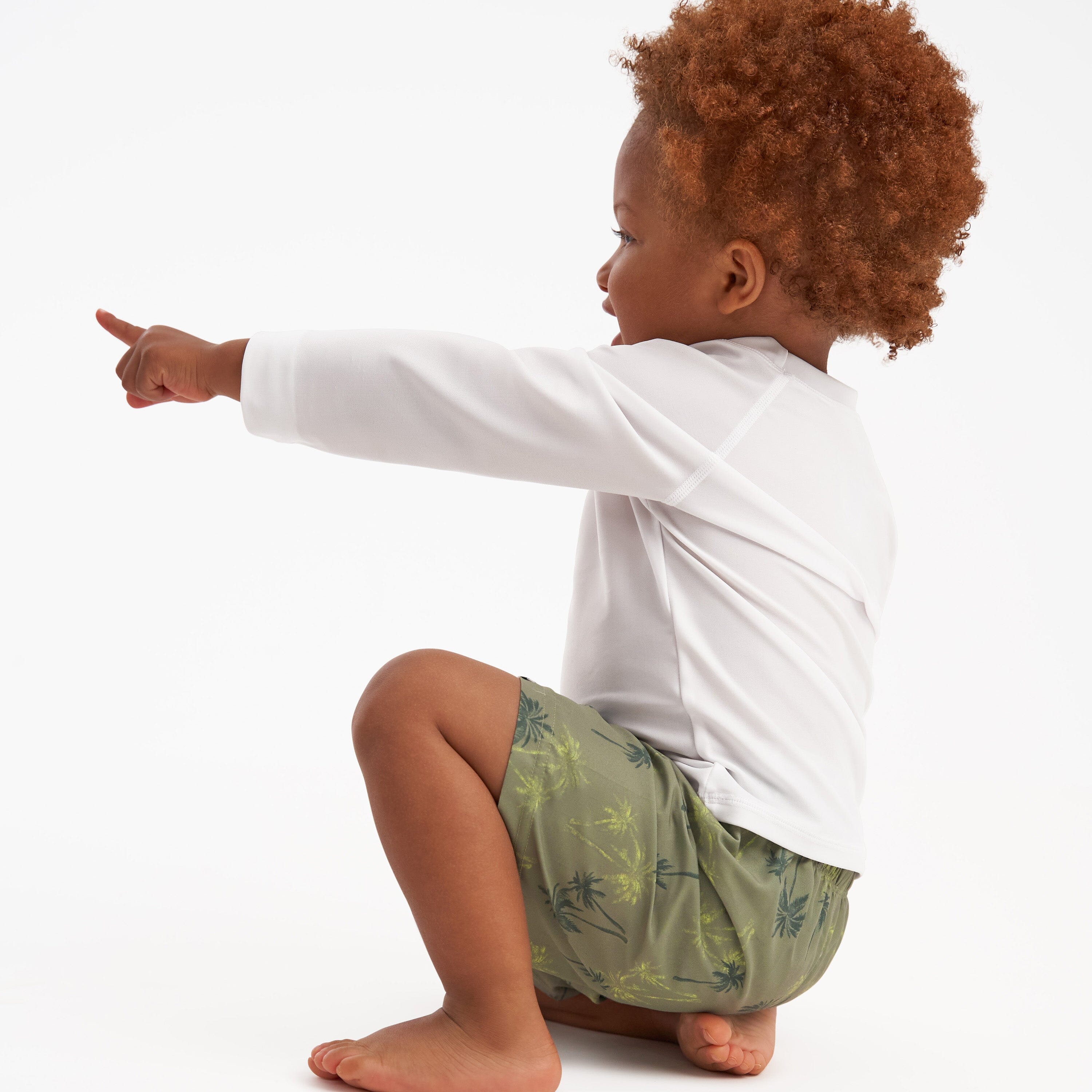 2-Pack Baby & Toddler Boys UPF 50+ Palm Tree Swim Trunks