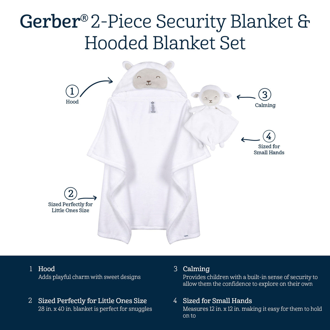 2-Pack Baby Neutral Celestial Hooded Wearable Blanket & Security Blanket Set