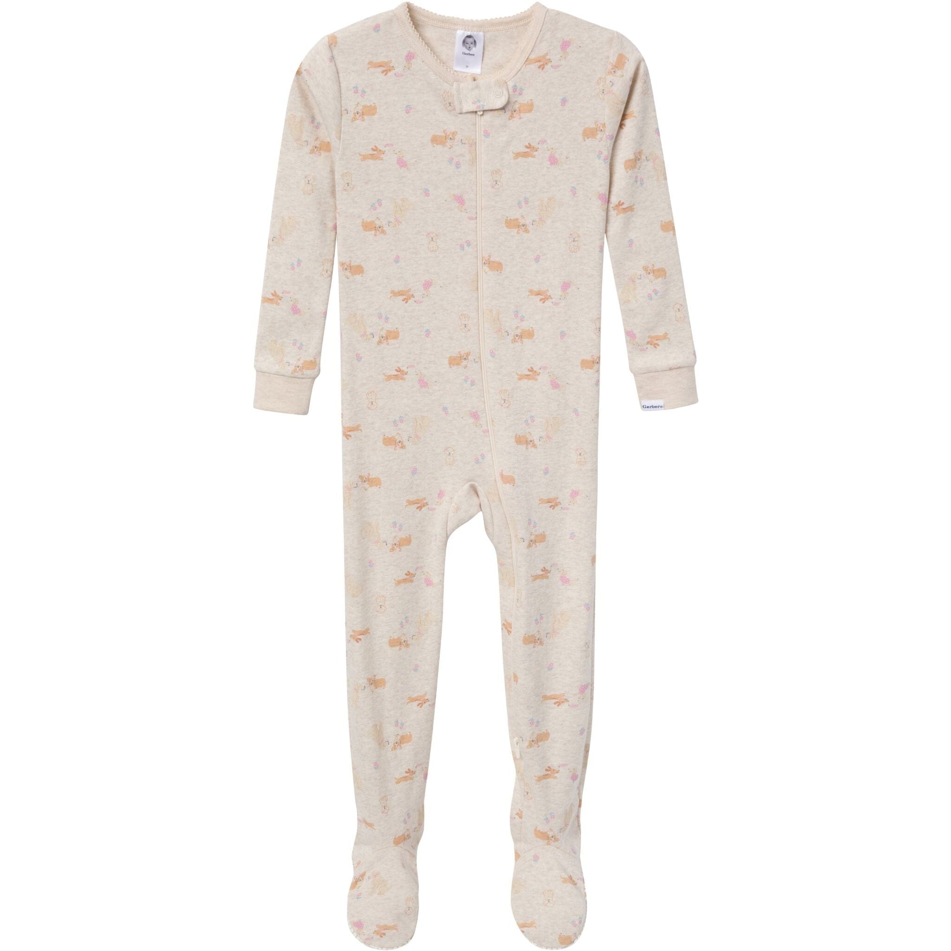 2-Pack Baby & Toddler Girls Dogs Snug Fit Footed Pajamas sleepwear Gerber® 