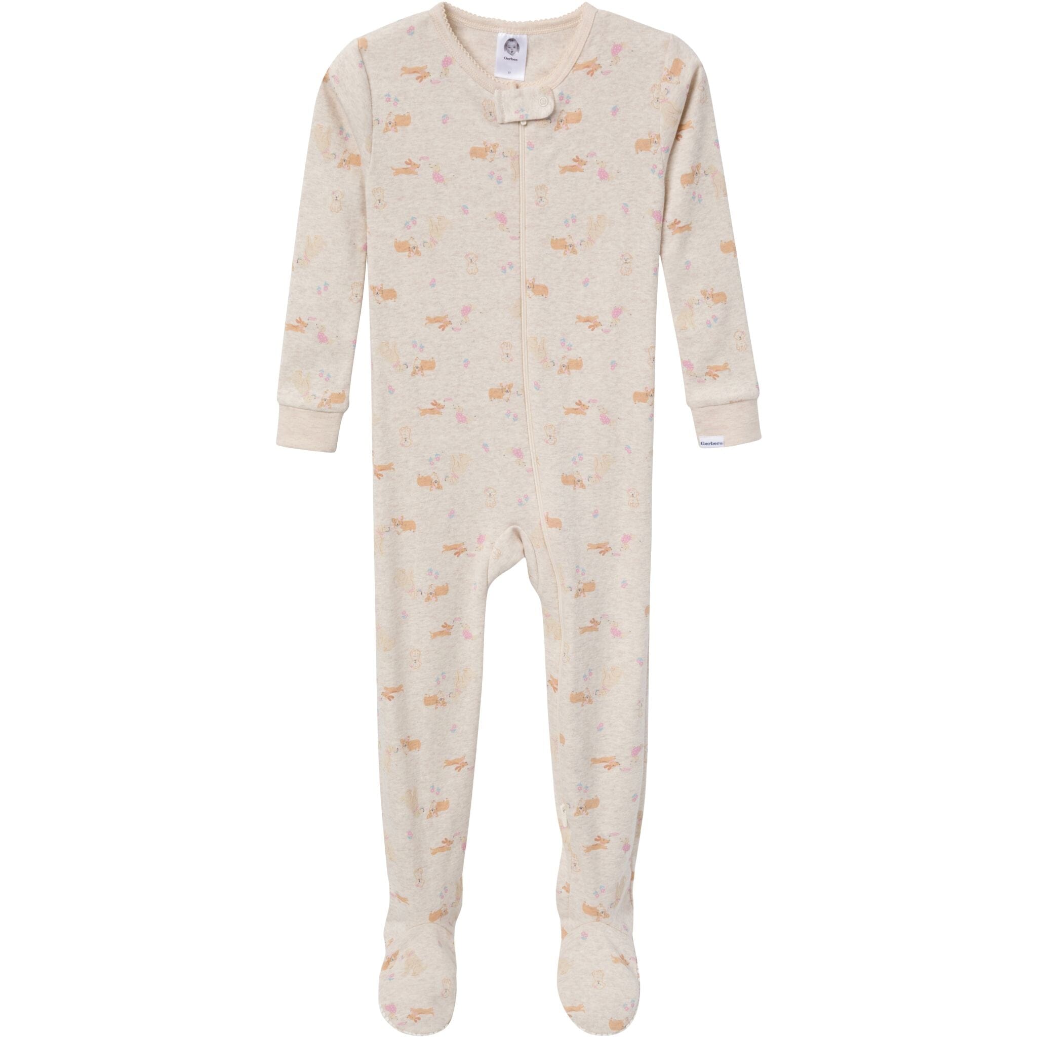 2-Pack Baby & Toddler Girls Dogs Snug Fit Footed Pajamas sleepwear Gerber® 