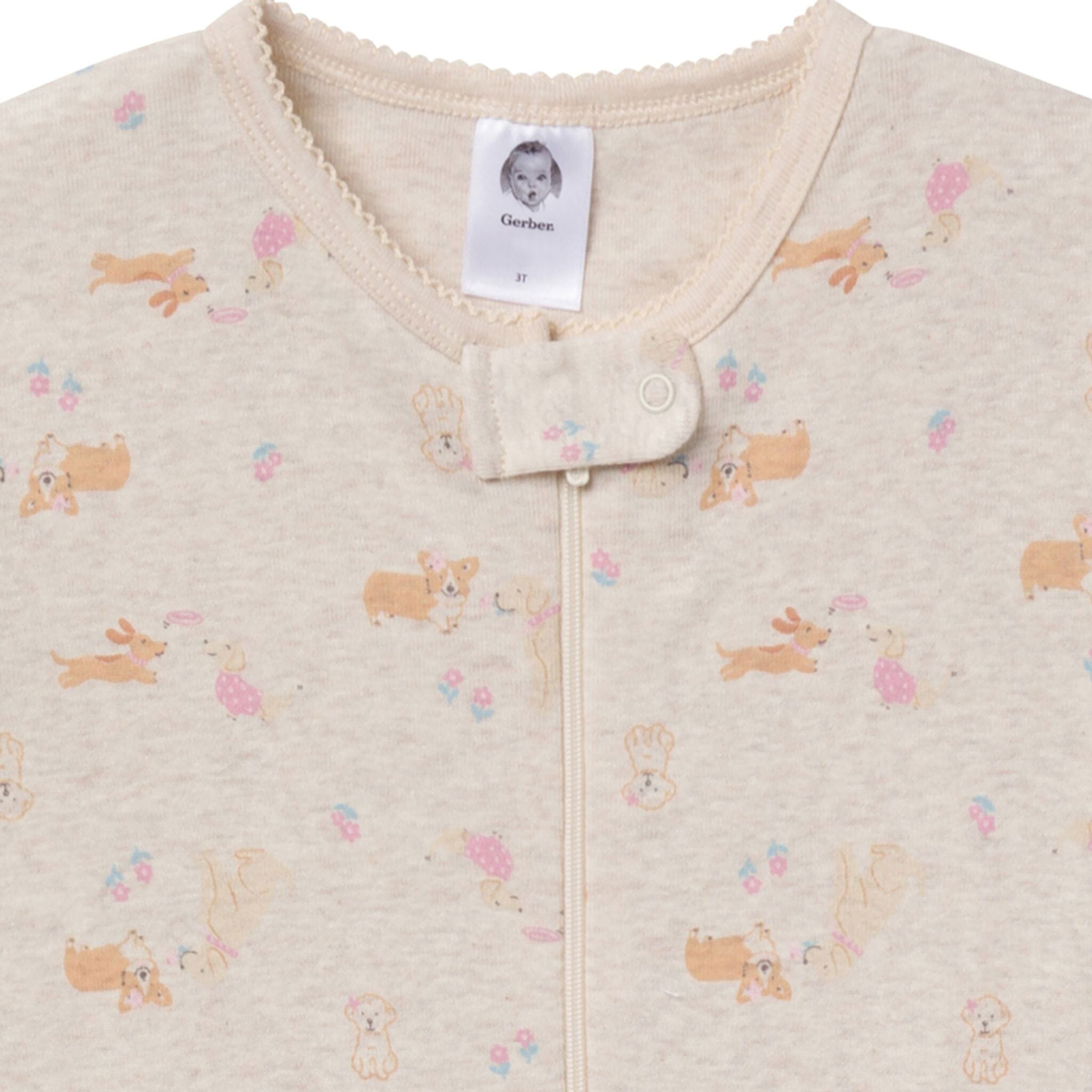 2-Pack Baby & Toddler Girls Dogs Snug Fit Footed Pajamas sleepwear Gerber® 