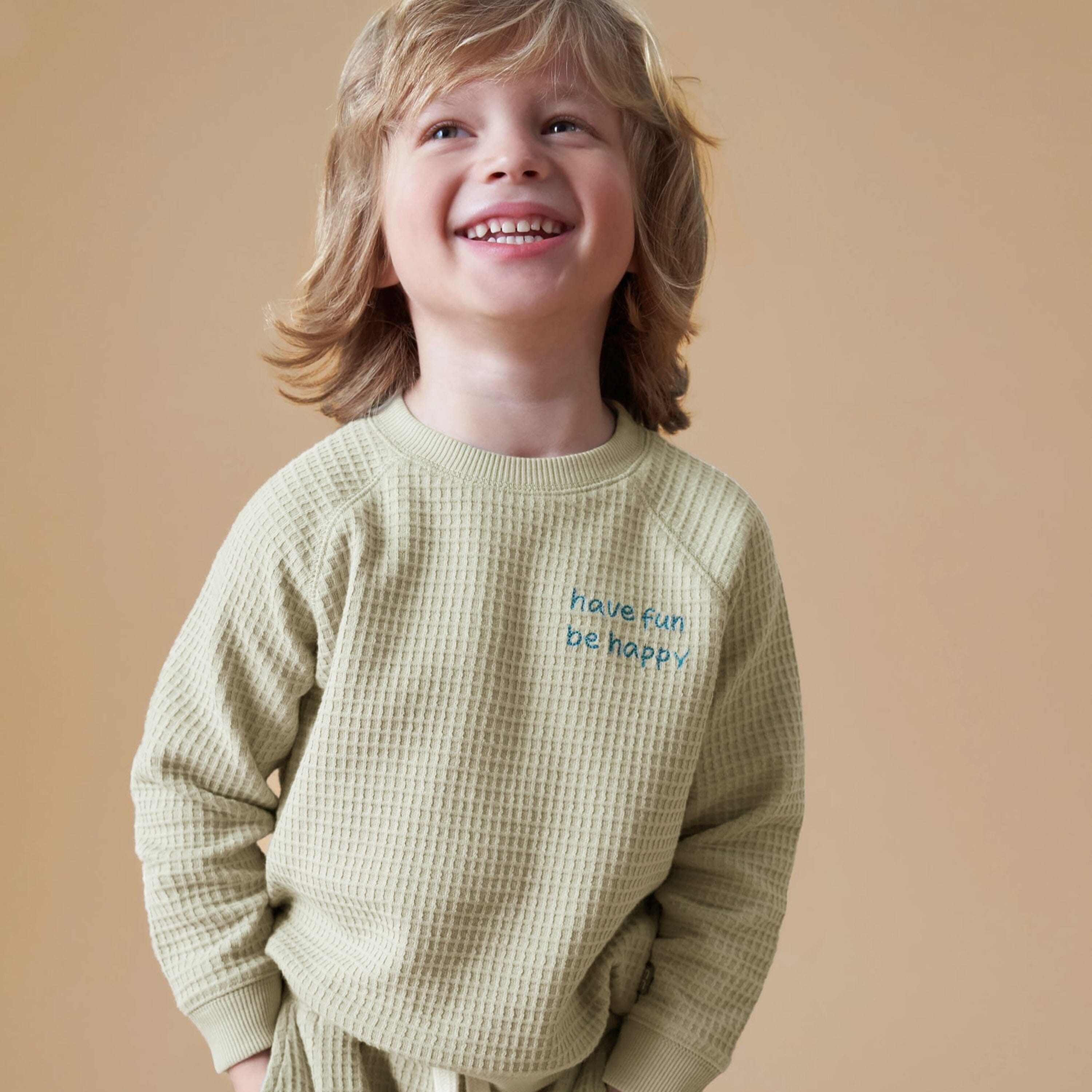 2-Piece Infant & Toddler Boys Light Green Long Sleeve Top and Shorts Set outfits Modern Moments™ by Gerber® 