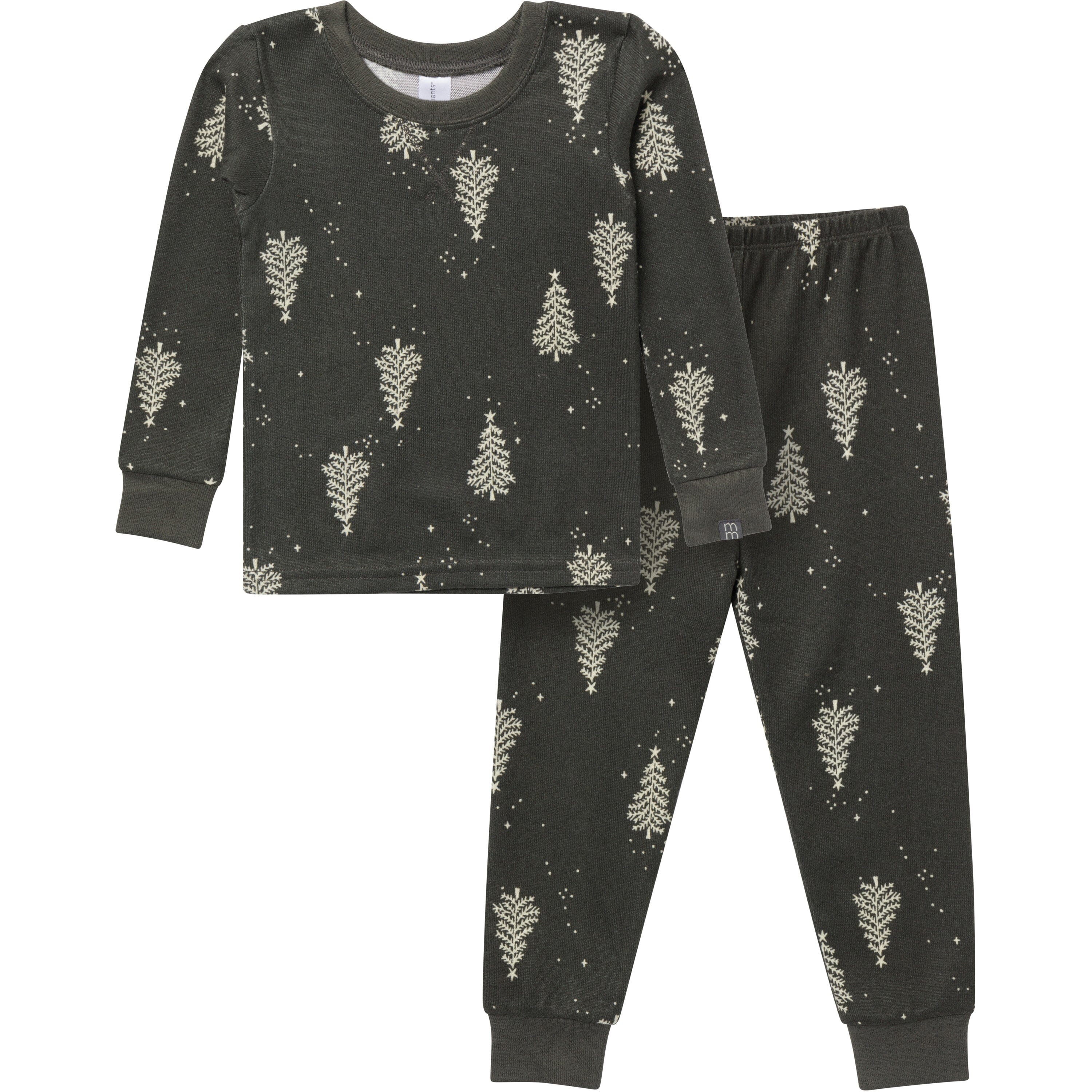 2-Piece Toddler & Kids Green Christmas Tree Snug Fitting Footless Pajama Set sleepwear modern moments™ by Gerber® 