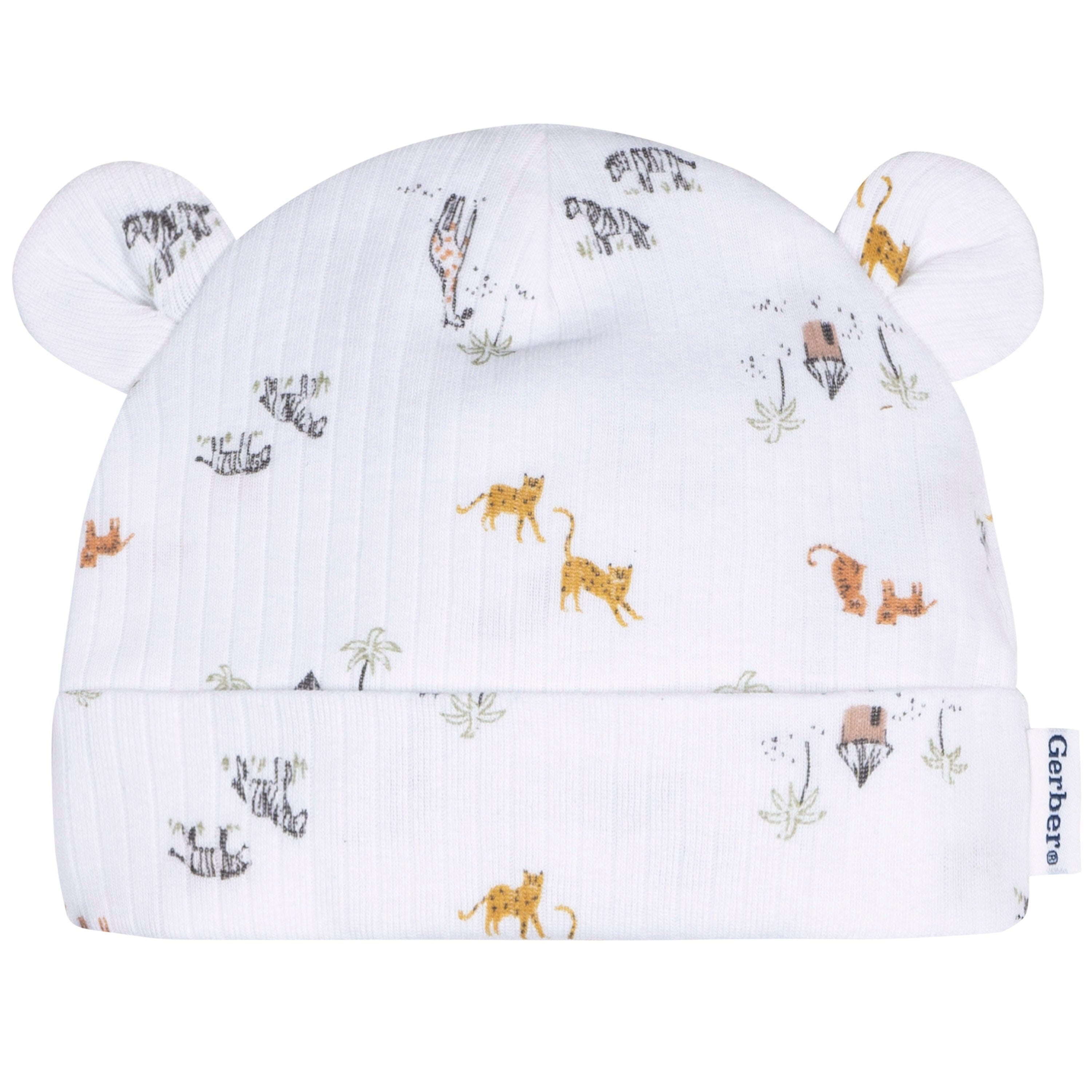 8-Piece Neutral Safari Footless Pajama and Accessories Bundle Bundle Gerber Childrenswear 