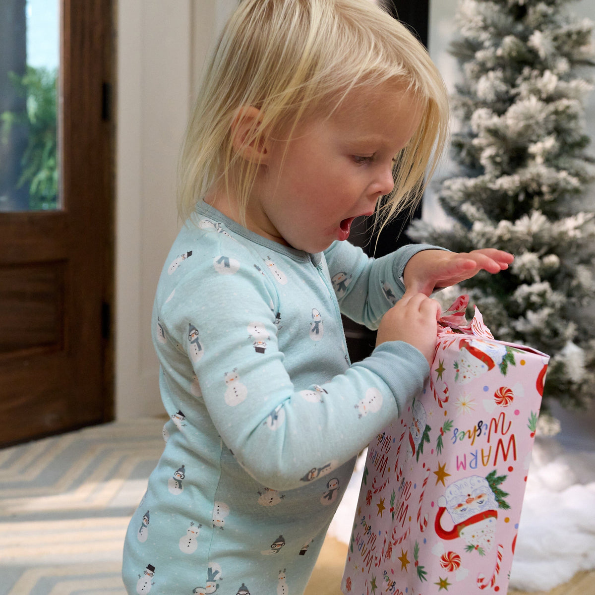 2-Pack Infant & Toddler Snowman Stripe Snug Fit Footless Pajamas sleepwear Gerber® 
