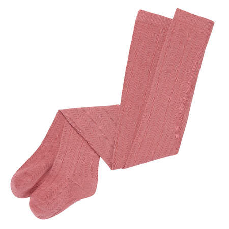 2-Pack Toddler Girls Pink Pointelle Ribbed Tights