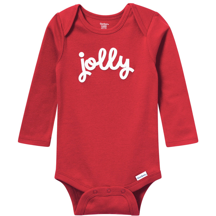 3-Pack Baby Neutral Jolly Long Sleeve Onesies® Bodysuits onesies Gerber® 