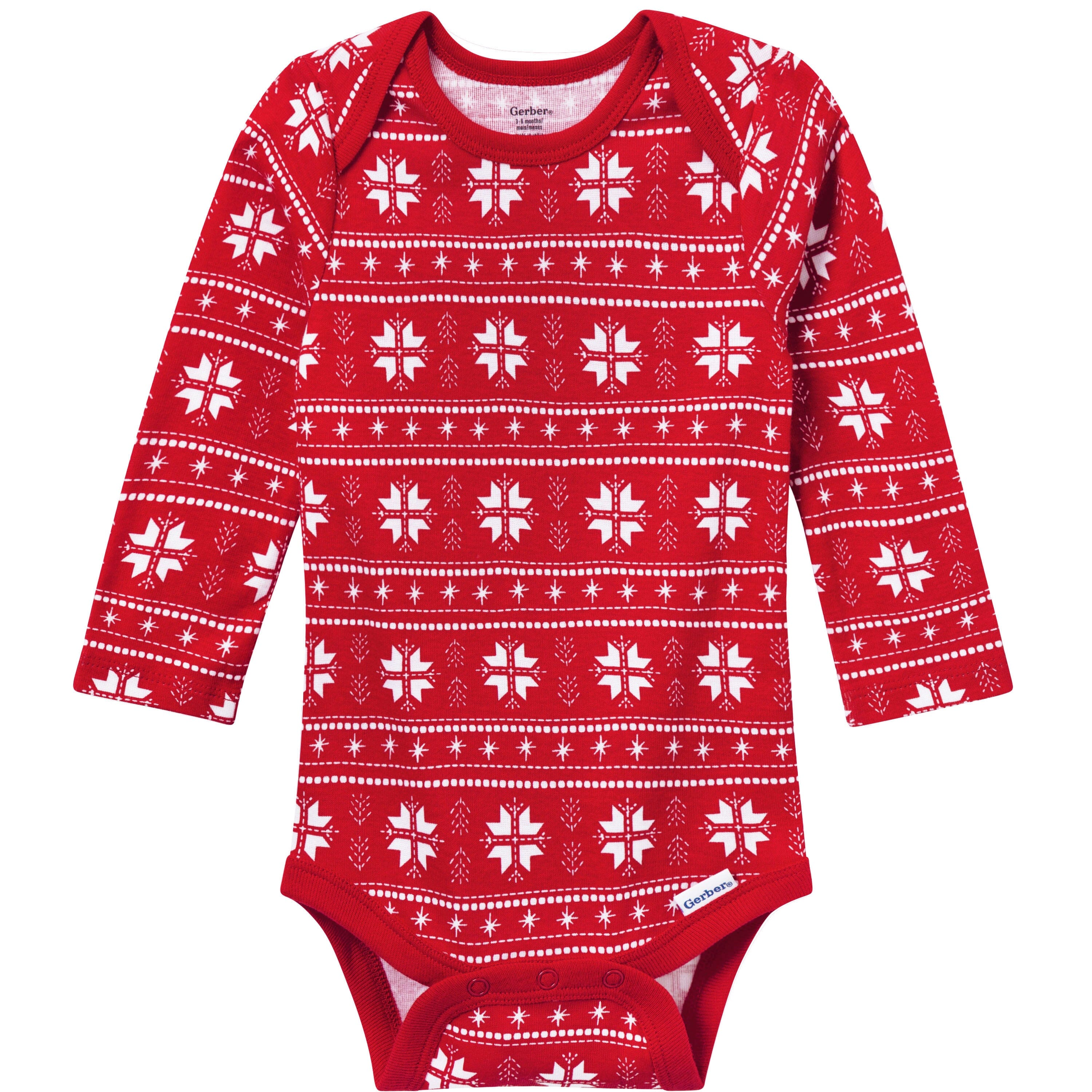 3-Pack Baby Neutral First Christmas Long Sleeve Onesies® Bodysuits onesies Gerber® 