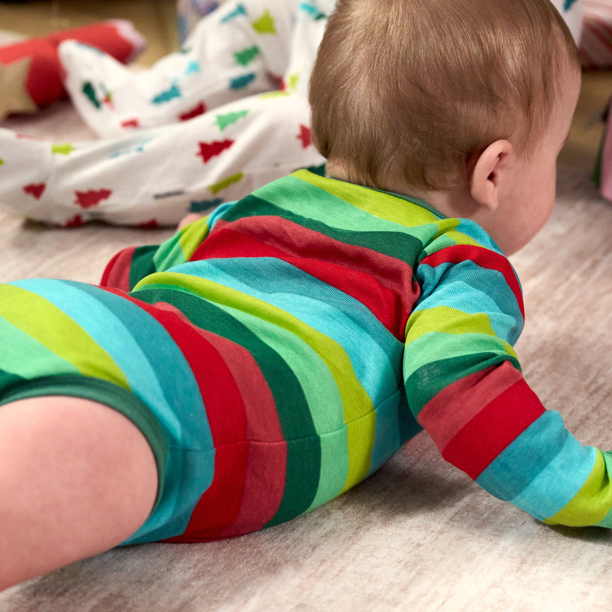 3-Pack Baby Neutral Joyful Stripe Long Sleeve Onesies® Bodysuits onesies Gerber® 