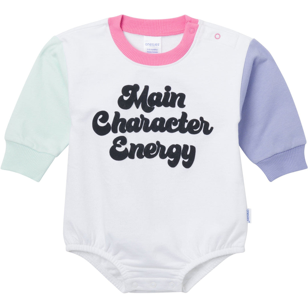 Baby Girls Main Character Sweatshirt Bubble Romper rompers Gerber® 