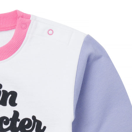 Baby Girls Main Character Sweatshirt Bubble Romper