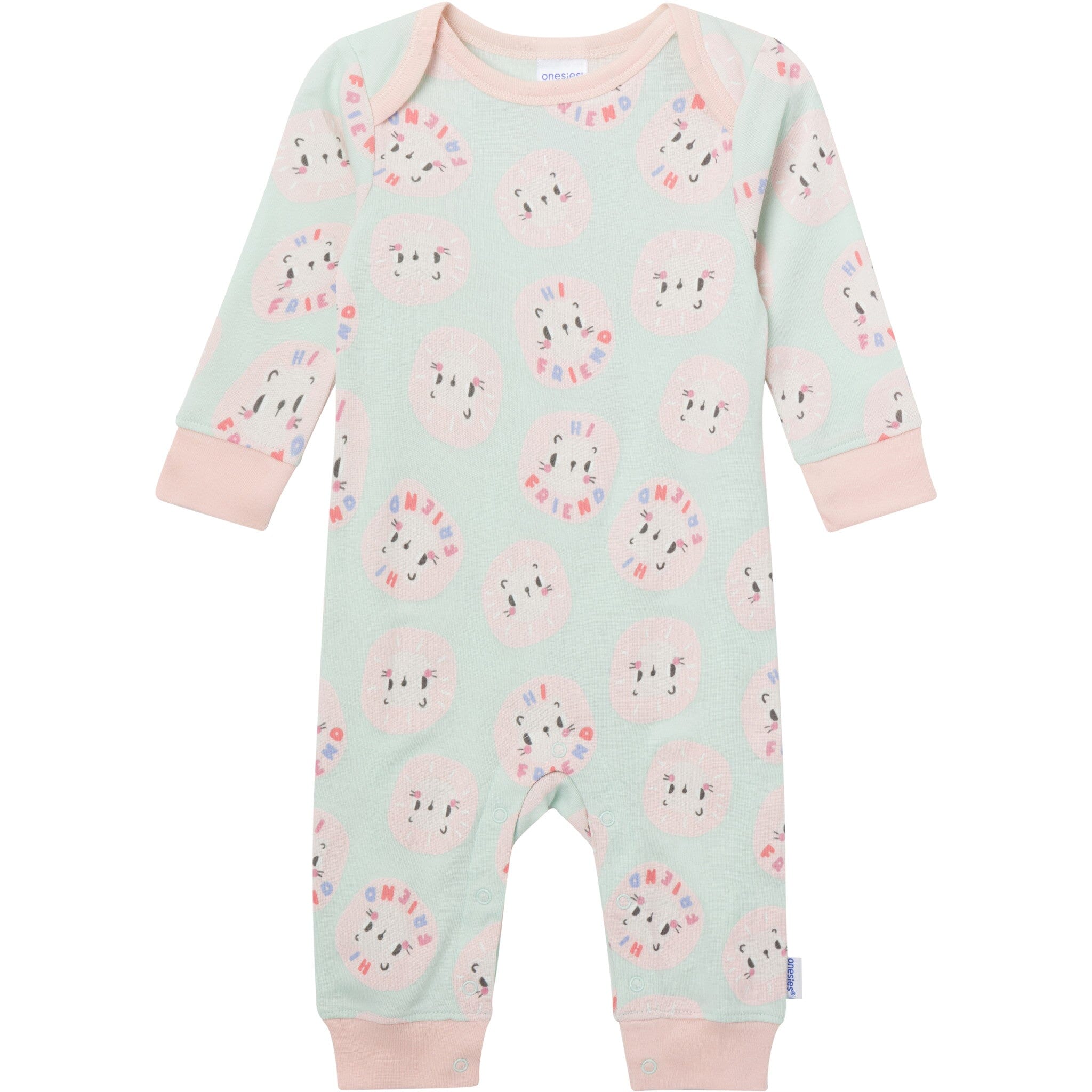 3-Pack Baby Girls Good Vibes Lap Shoulder Footless Pajamas sleepwear Gerber® 