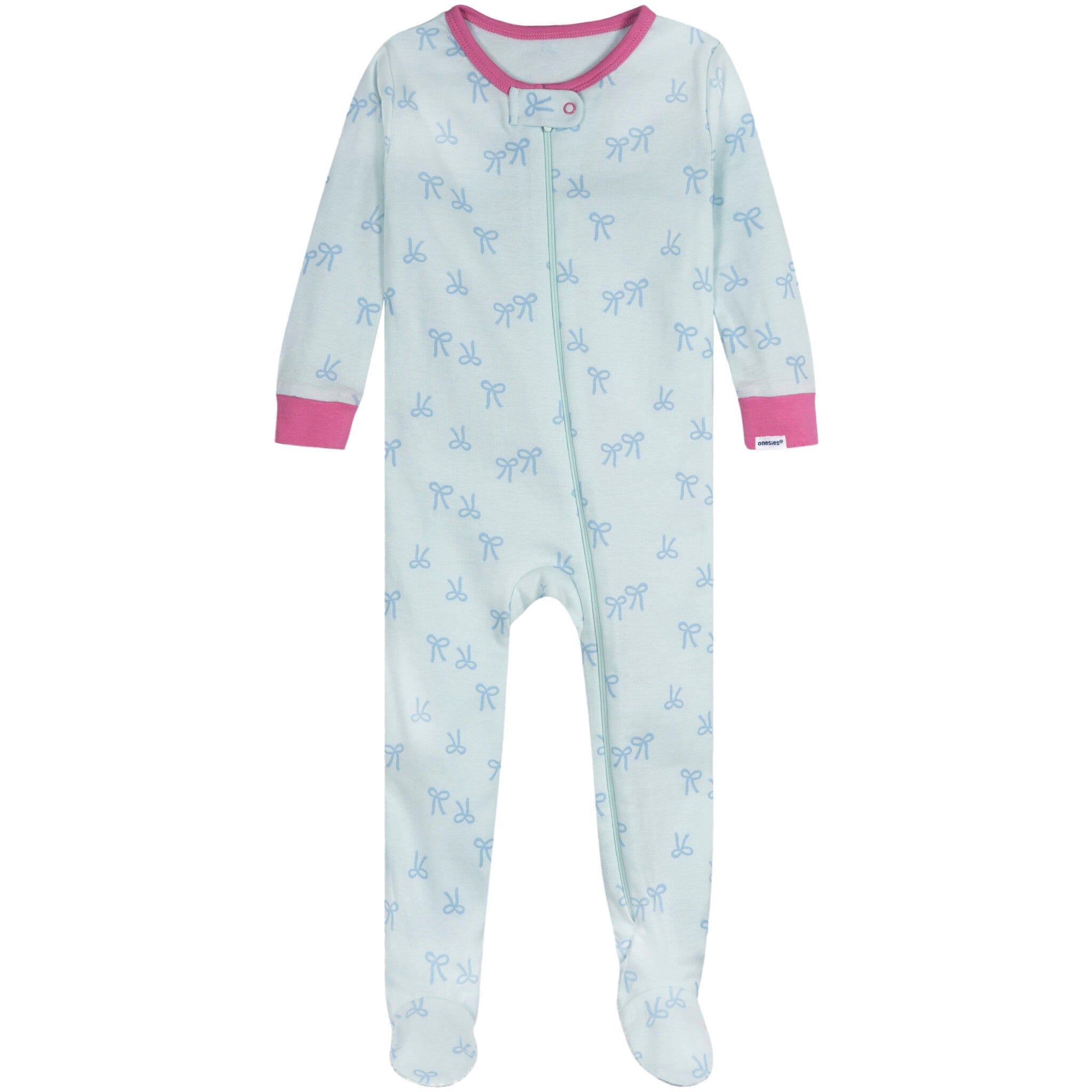 4-Pack Baby Girls Pears Snug Fit Footed Pajamas