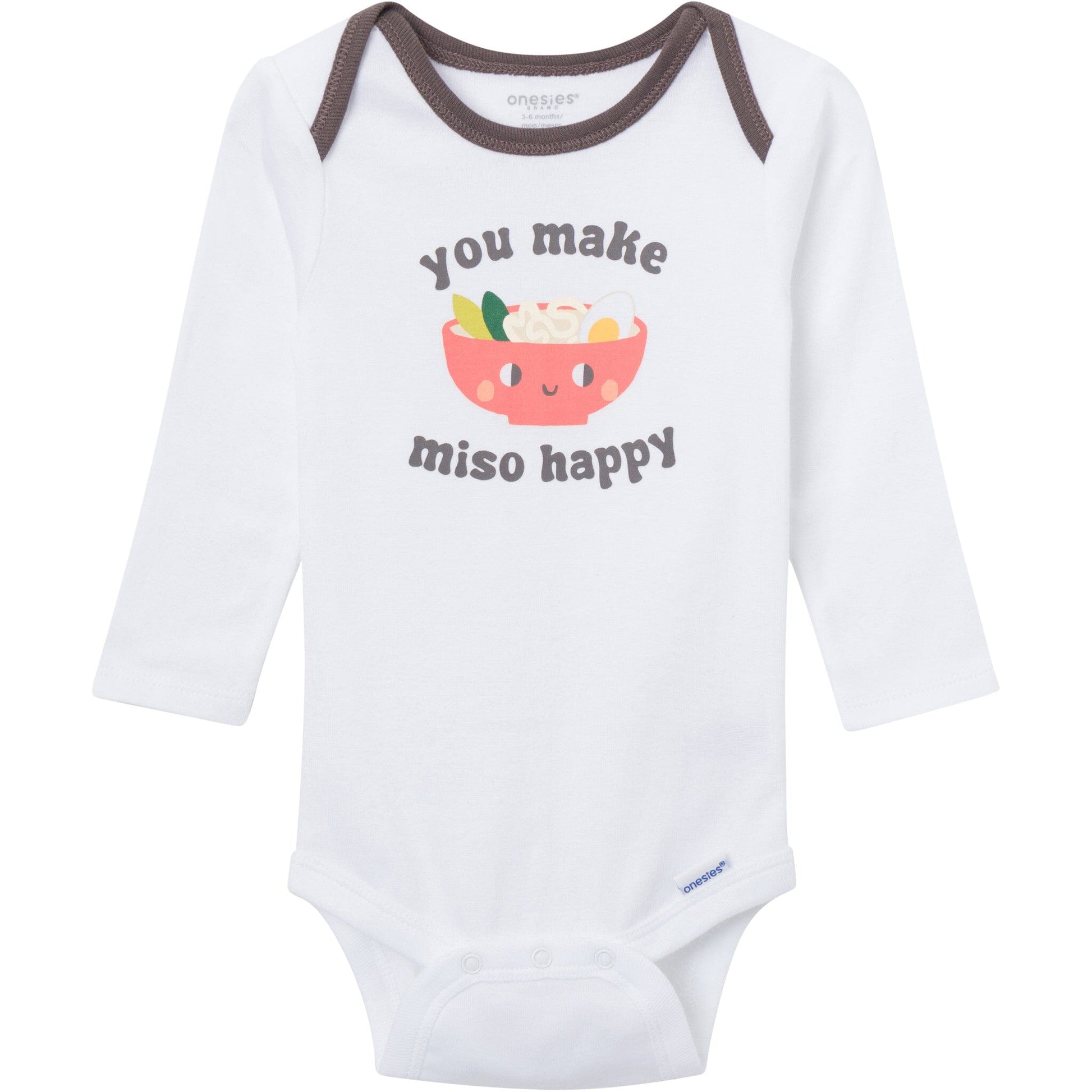 4-Piece Baby Neutral Miso Happy Onesies® Bodysuits and Pants outfits Gerber® 
