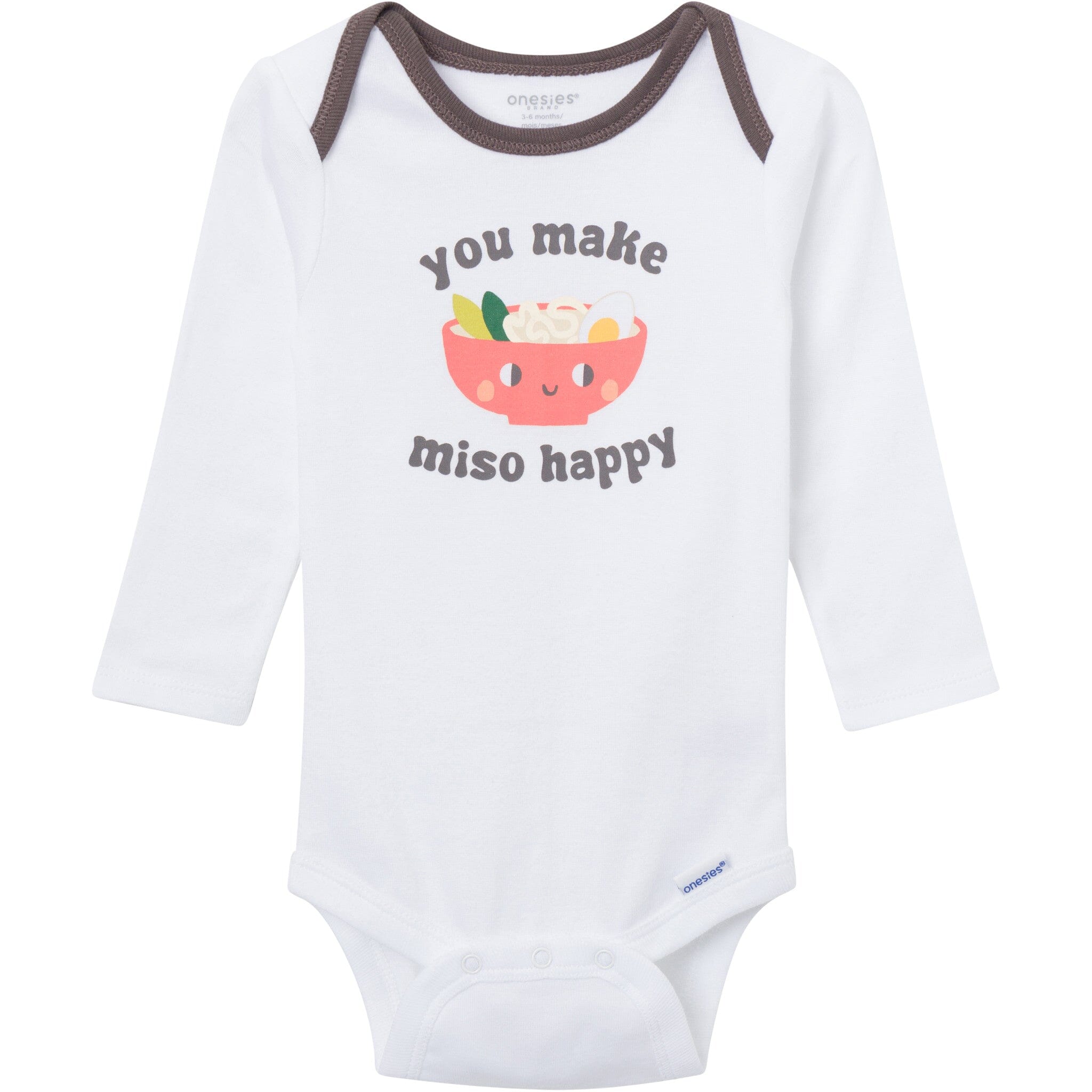4-Piece Baby Neutral Miso Happy Onesies® Bodysuits and Pants outfits Gerber® 