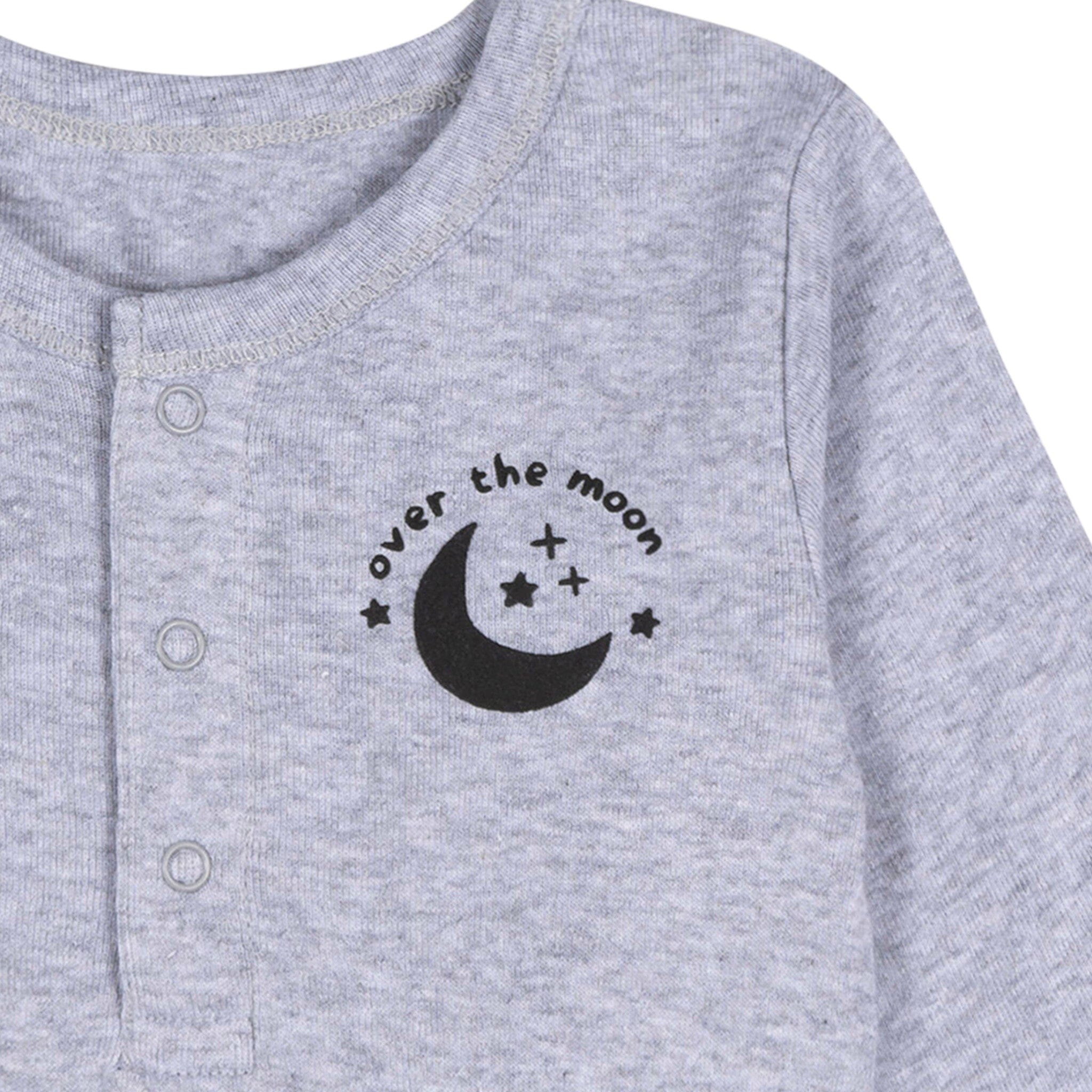 5-Pack Baby Boys Grey Heather Long Sleeve Bodysuits Onesies Bodysuits Gerber® 