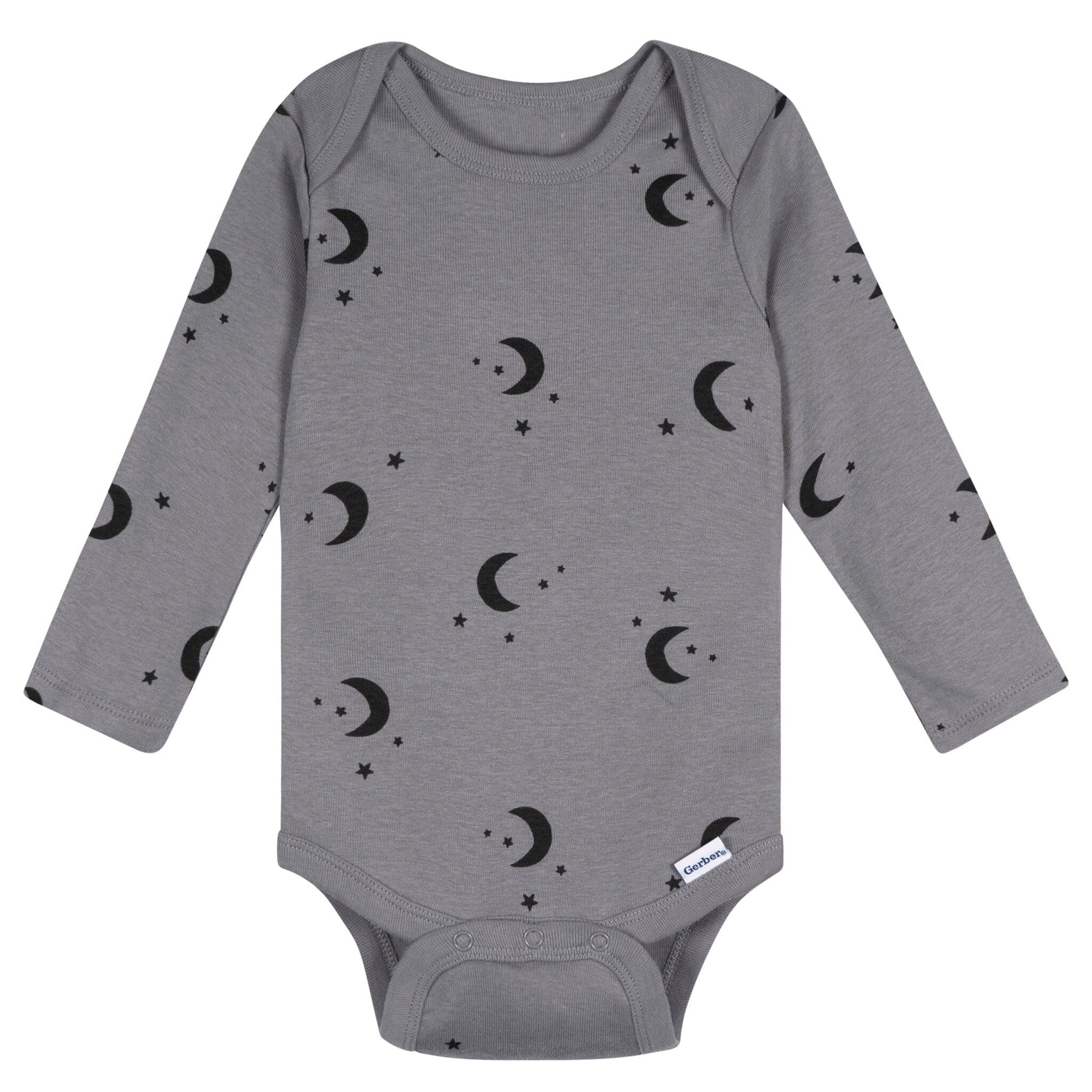5-Pack Baby Boys Grey Heather Long Sleeve Bodysuits Onesies Bodysuits Gerber® 