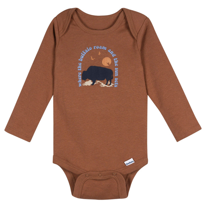 5-Pack Baby Boys Black Iris Long Sleeve Bodysuits Onesies Bodysuits Gerber® 