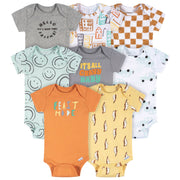 8-Pack Baby Boys Hello Friends Short Sleeve Onesies® Bodysuits onesies Onesies® Brand 