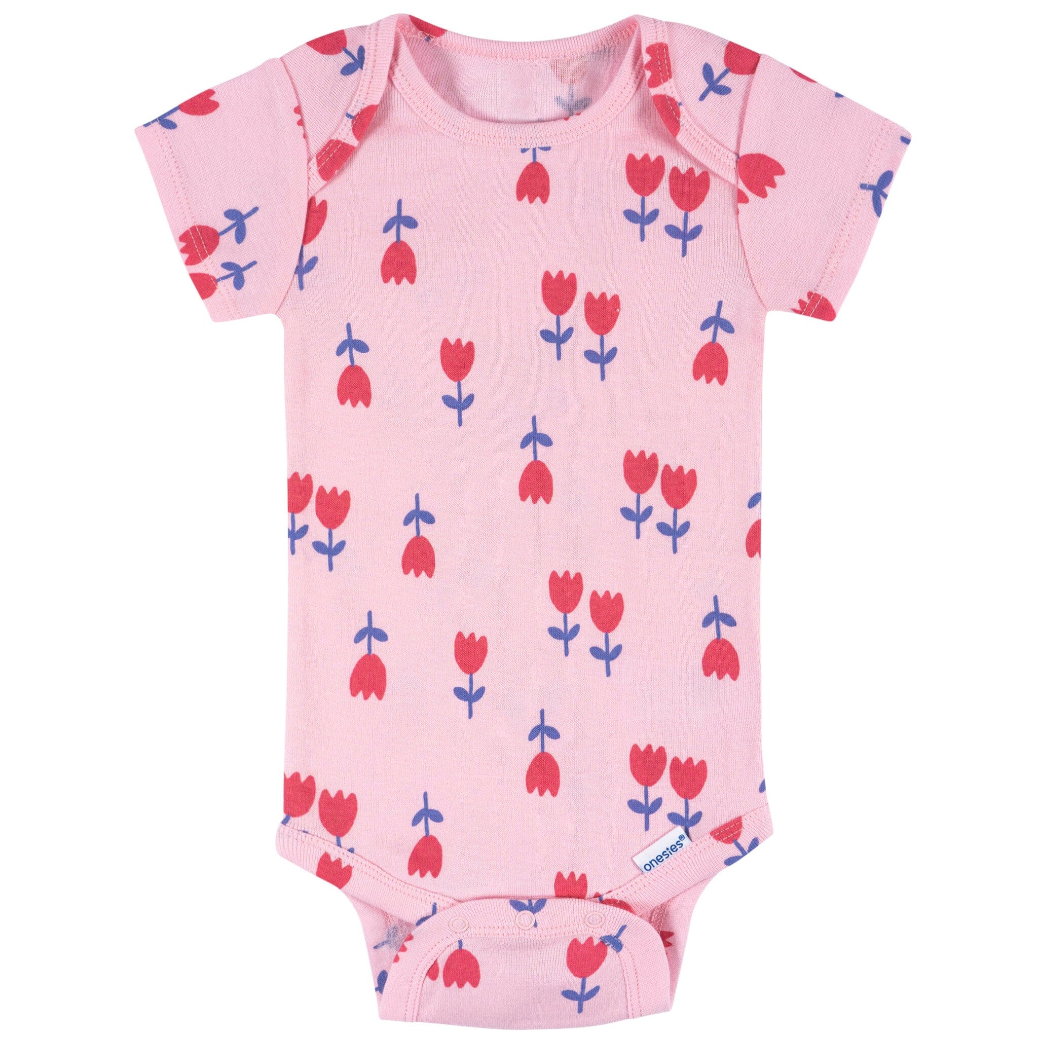 8-Pack Baby Girls Berry Happy Short Sleeve Onesies® Bodysuits Onesies® Brand 