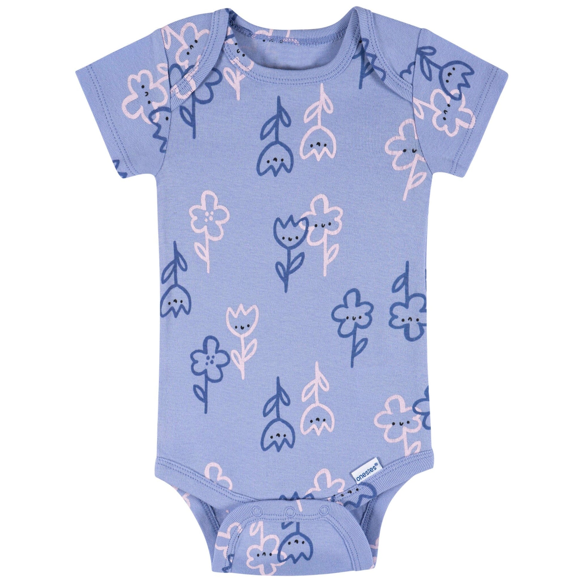 8-Pack Baby Girls Berry Happy Short Sleeve Onesies® Bodysuits Onesies® Brand 