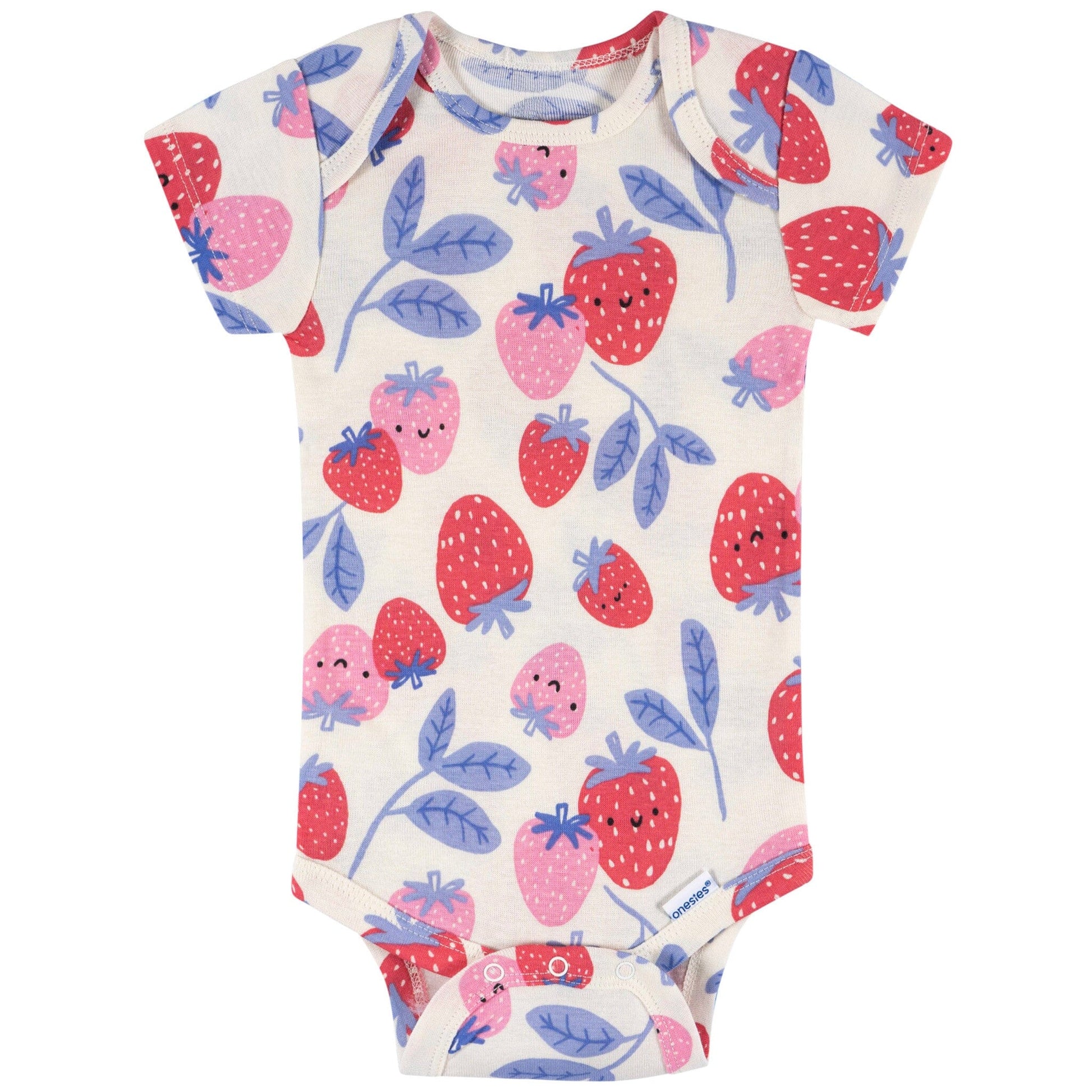 8-Pack Baby Girls Berry Happy Short Sleeve Onesies® Bodysuits Onesies® Brand 