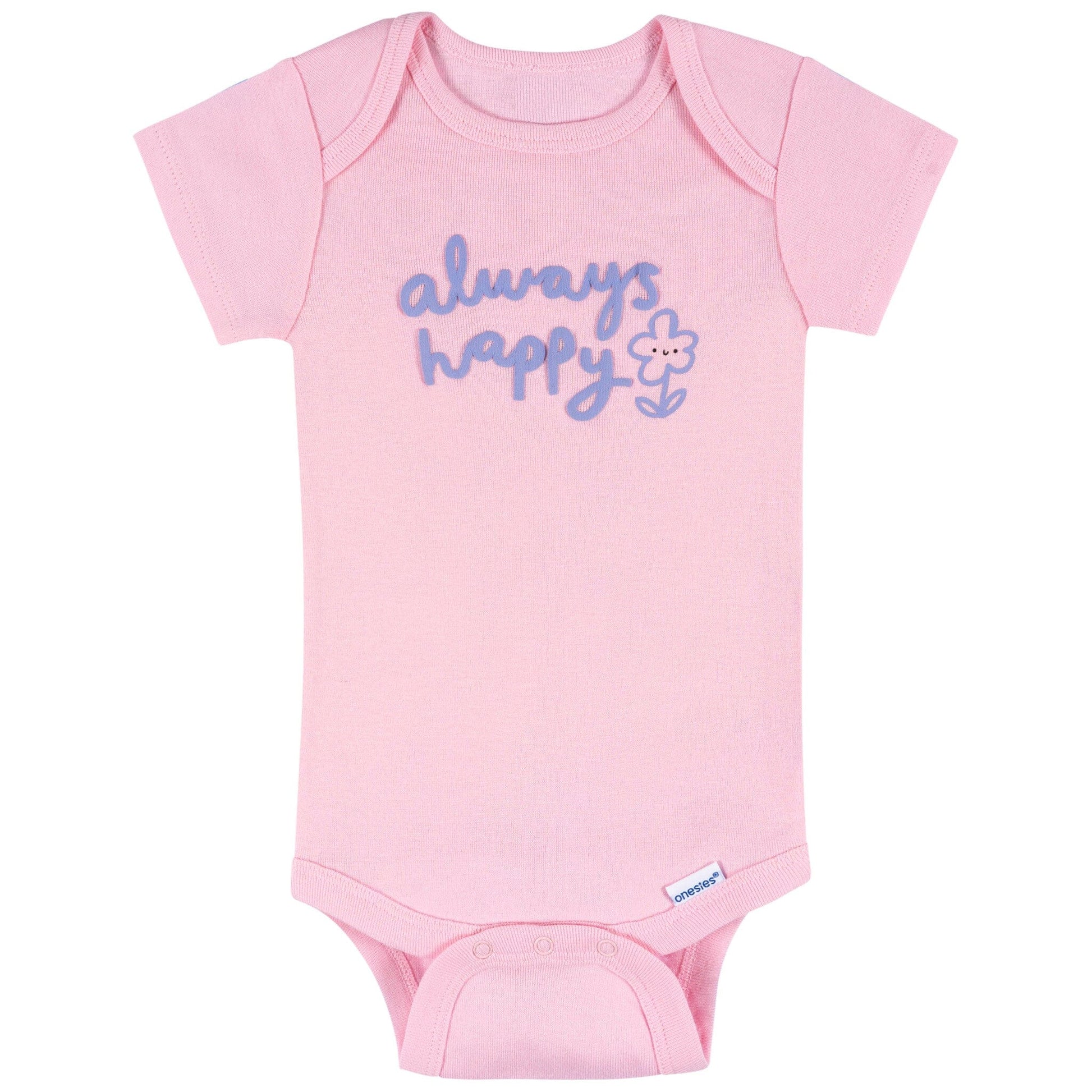 8-Pack Baby Girls Berry Happy Short Sleeve Onesies® Bodysuits Onesies® Brand 