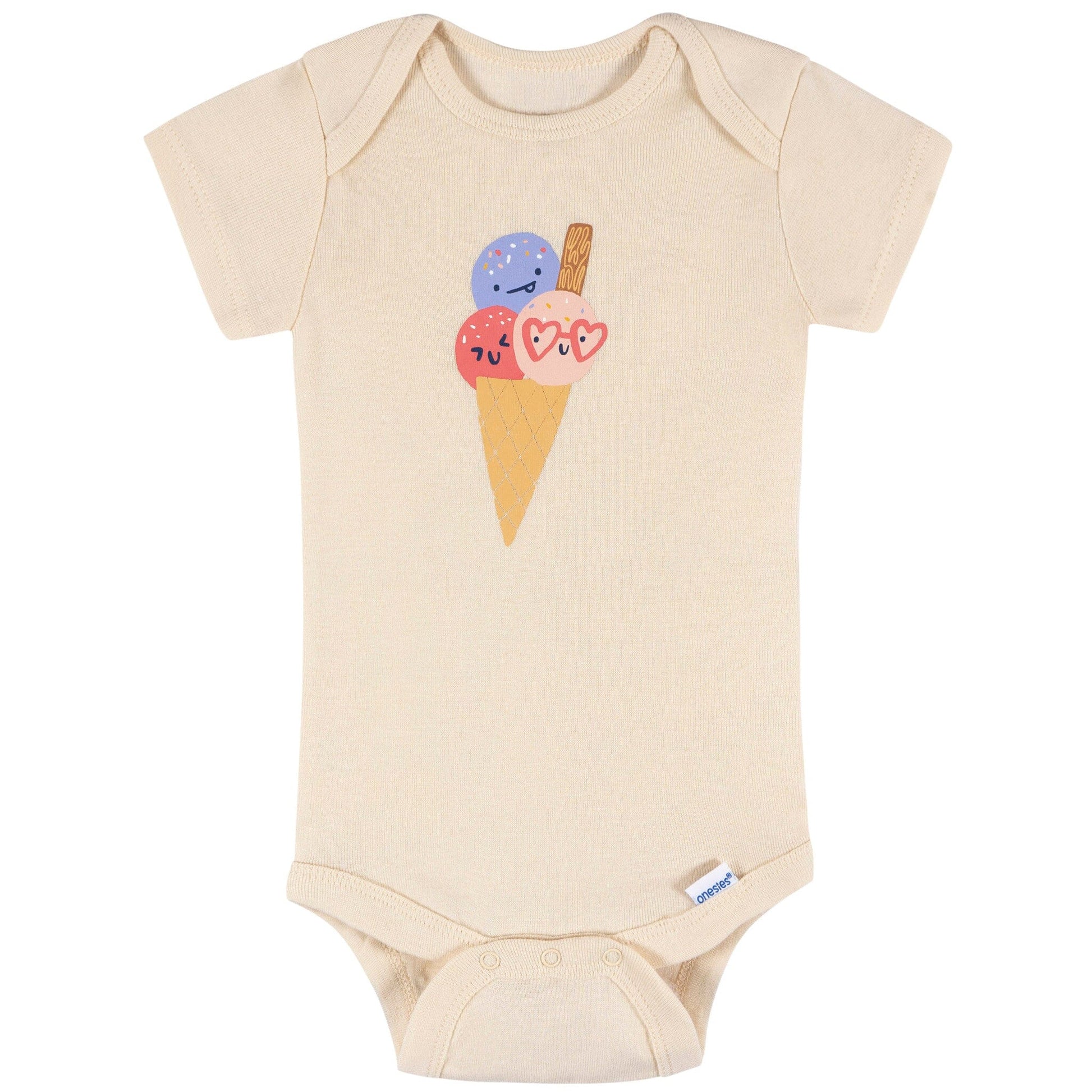 8-Pack Baby Girls Cool Snacks Short Sleeve Onesies® Bodysuits onesies Onesies® Brand 