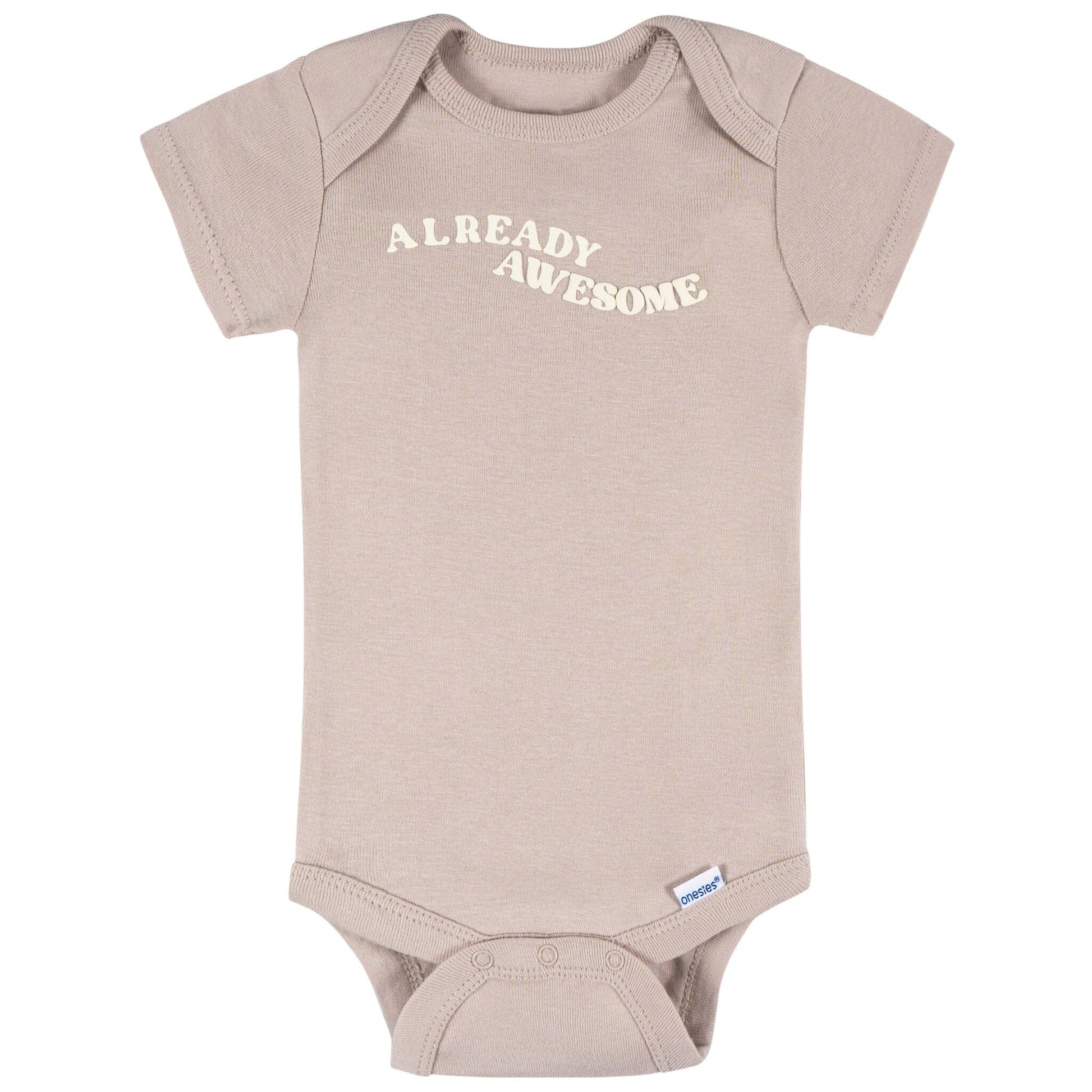 8-Pack Baby Neutral Awesome Stars Short Sleeve Onesies® Bodysuits onesies Onesies® Brand 