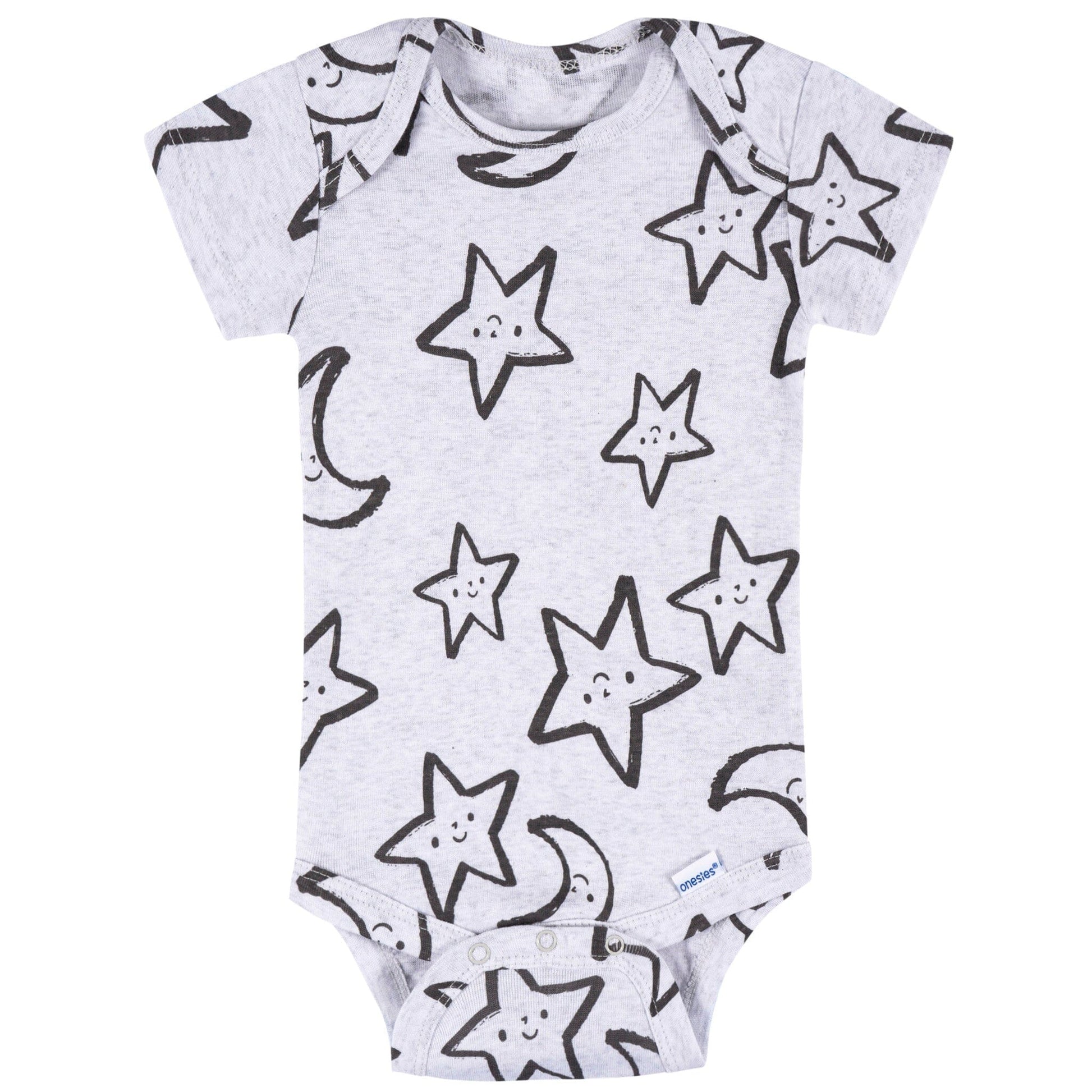 8-Pack Baby Neutral Awesome Stars Short Sleeve Onesies® Bodysuits onesies Onesies® Brand 