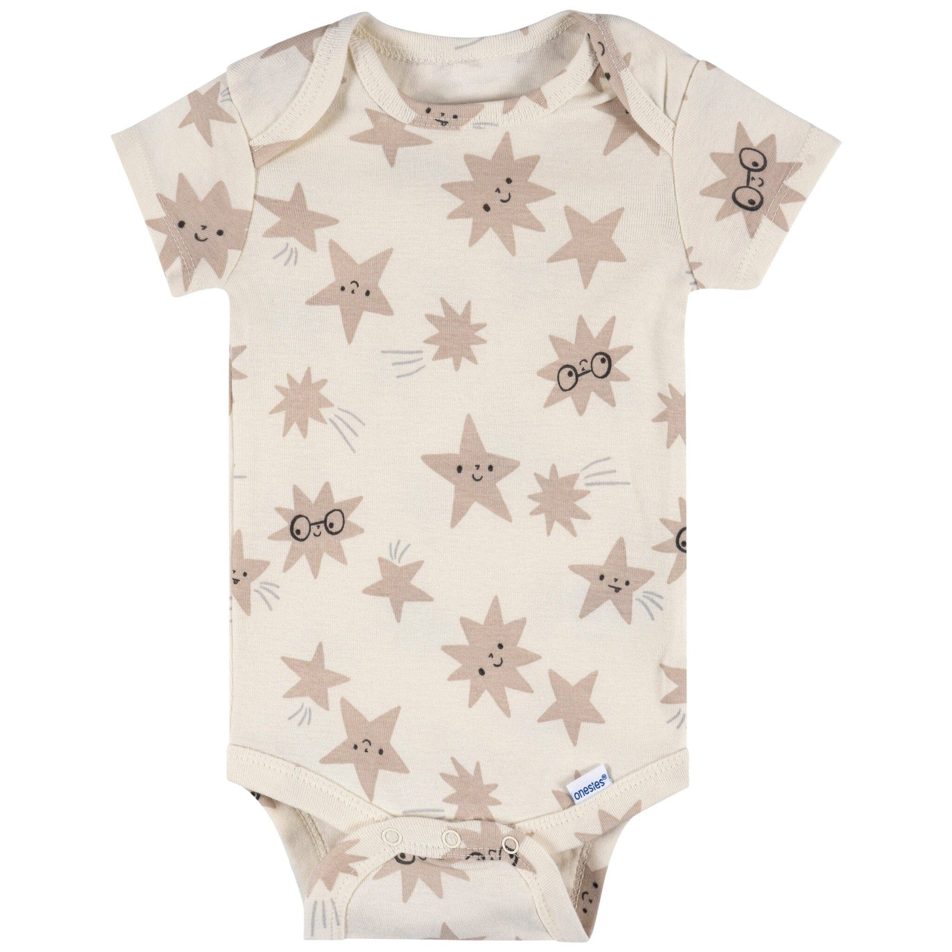 8-Pack Baby Neutral Awesome Stars Short Sleeve Onesies® Bodysuits onesies Onesies® Brand 