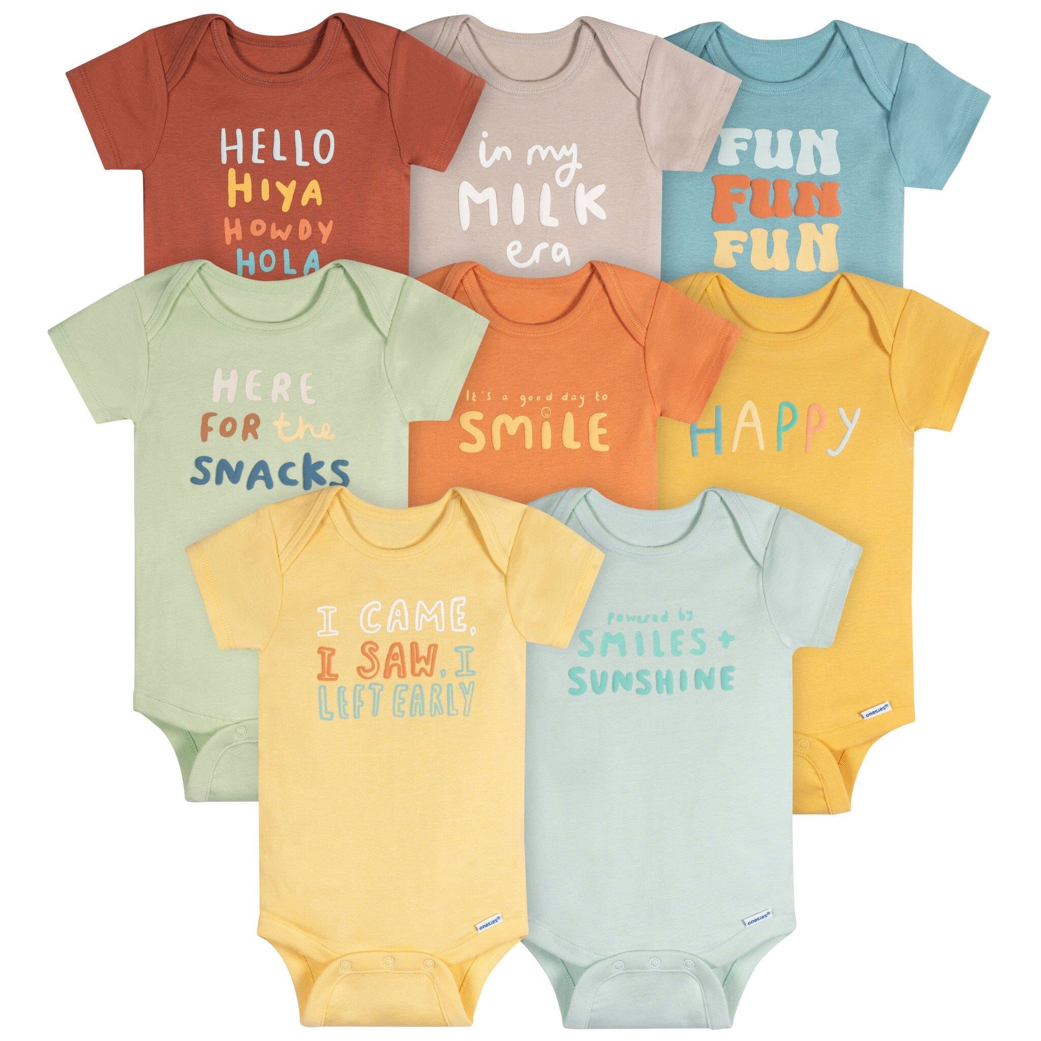 Happy Cherry Baby Unisex Bodysuits 3-Pack – Sleeveless Rompers For Newborns
