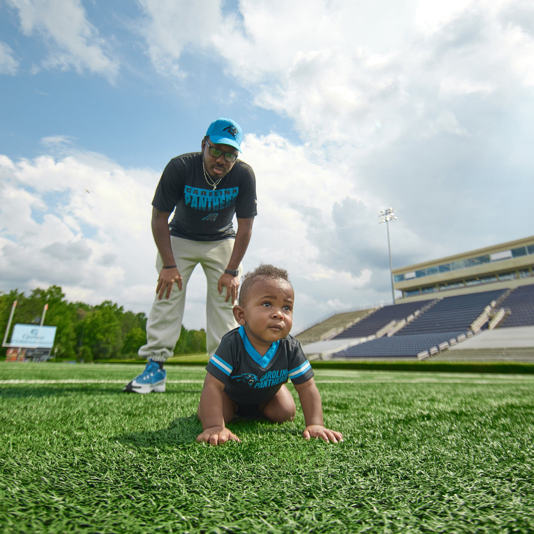 Baby Boys Carolina Panthers Short Sleeve Jersey Bodysuit NFL NFL 