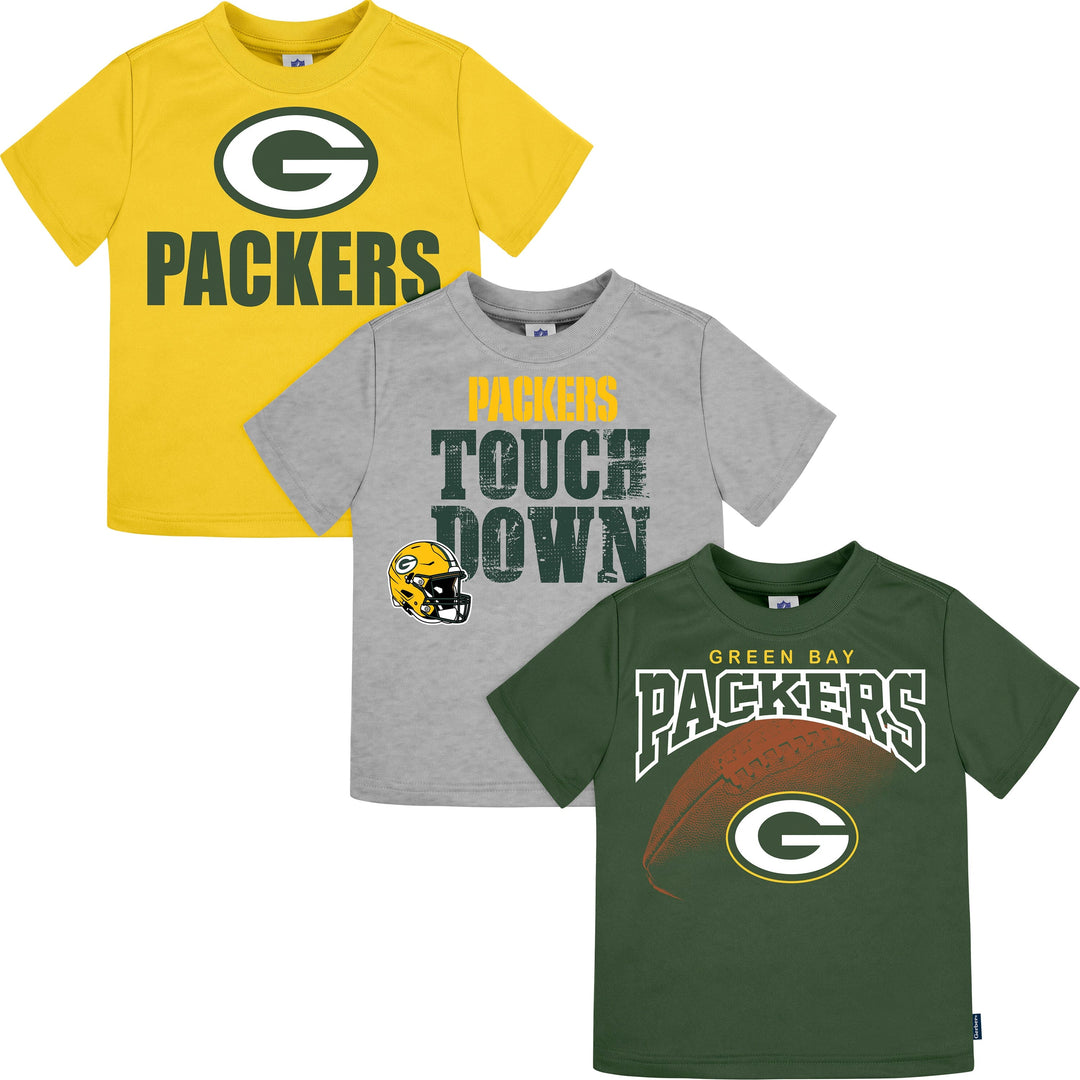 3-Pack Baby & Toddler Boys Packers Short Sleeve Shirts