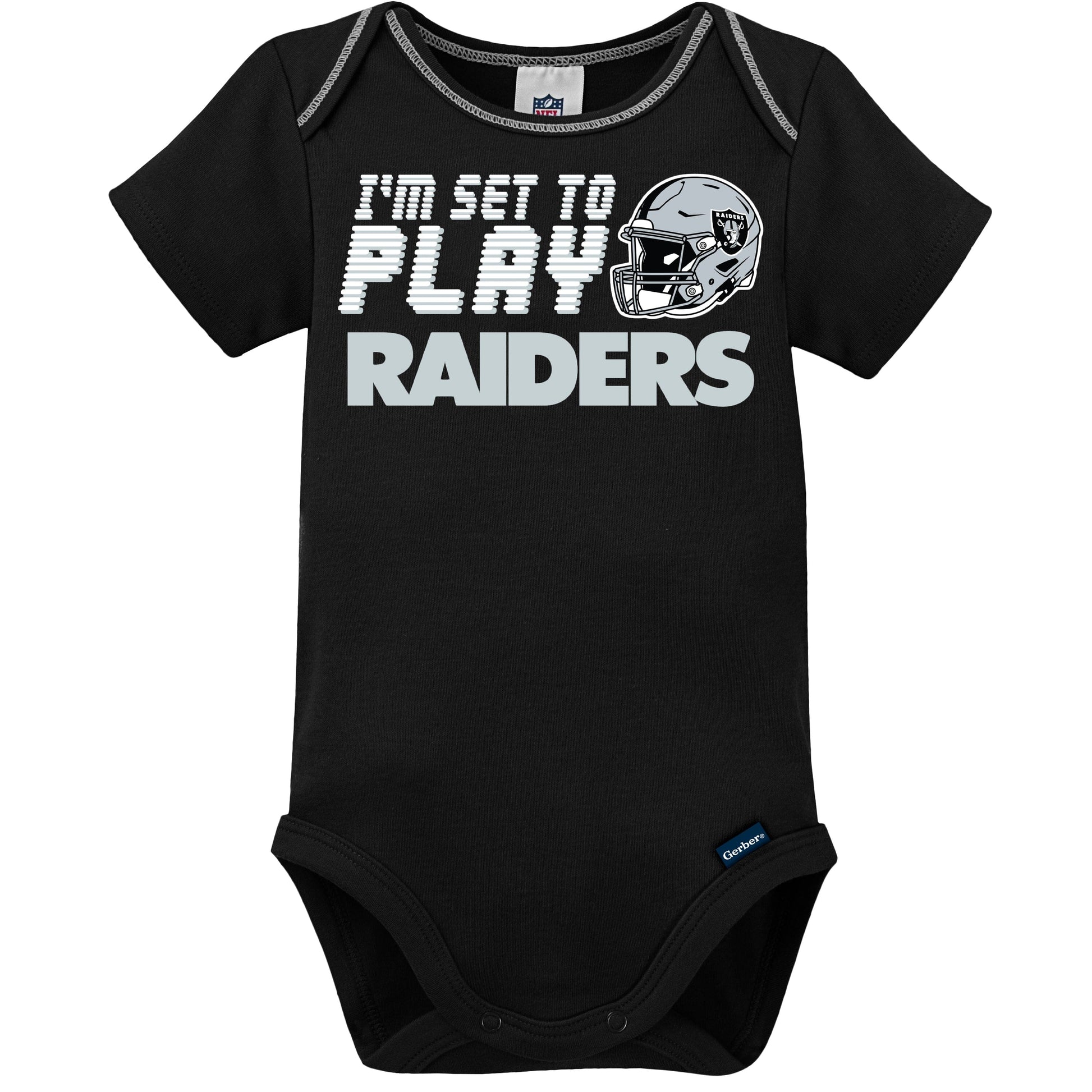 3-Pack Baby Boys Las Vegas Raiders Short Sleeve Bodysuits