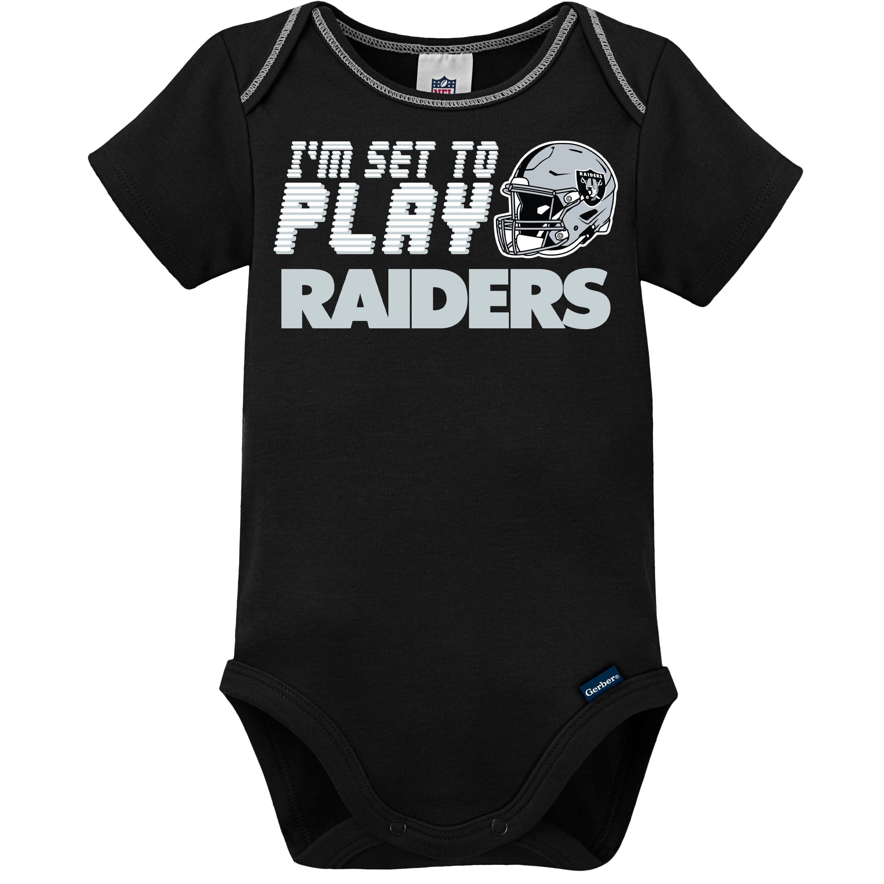 3-Pack Baby Boys Las Vegas Raiders Short Sleeve Bodysuits