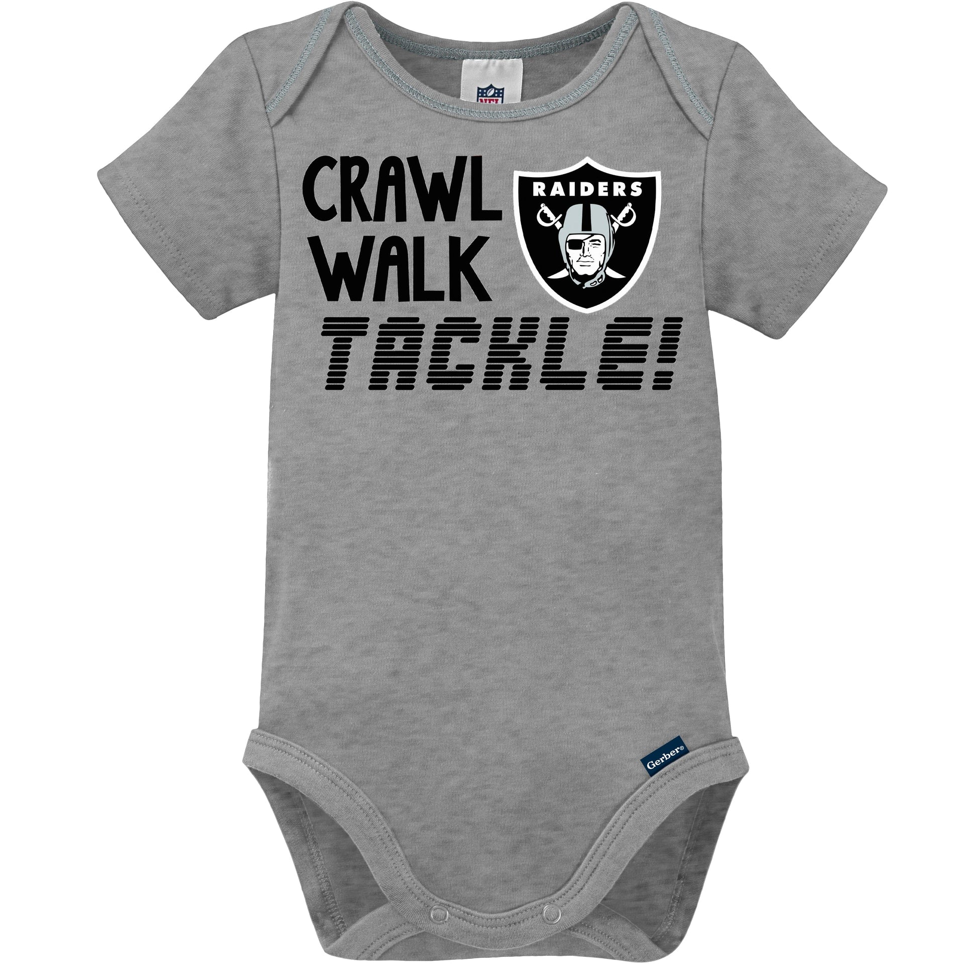 3-Pack Baby Boys Las Vegas Raiders Short Sleeve Bodysuits