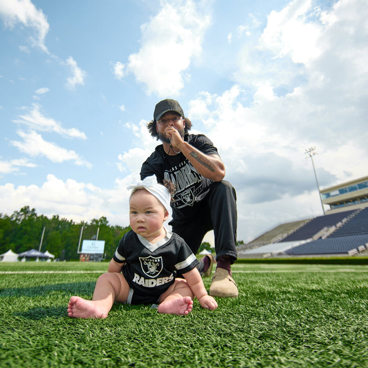 Baby Boys Las Vegas Raiders Jersey Short Sleeve Bodysuit NFL NFL 