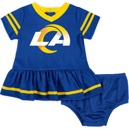 2-Piece Baby Girls Los Angeles Rams Dress & Diaper Cover Set