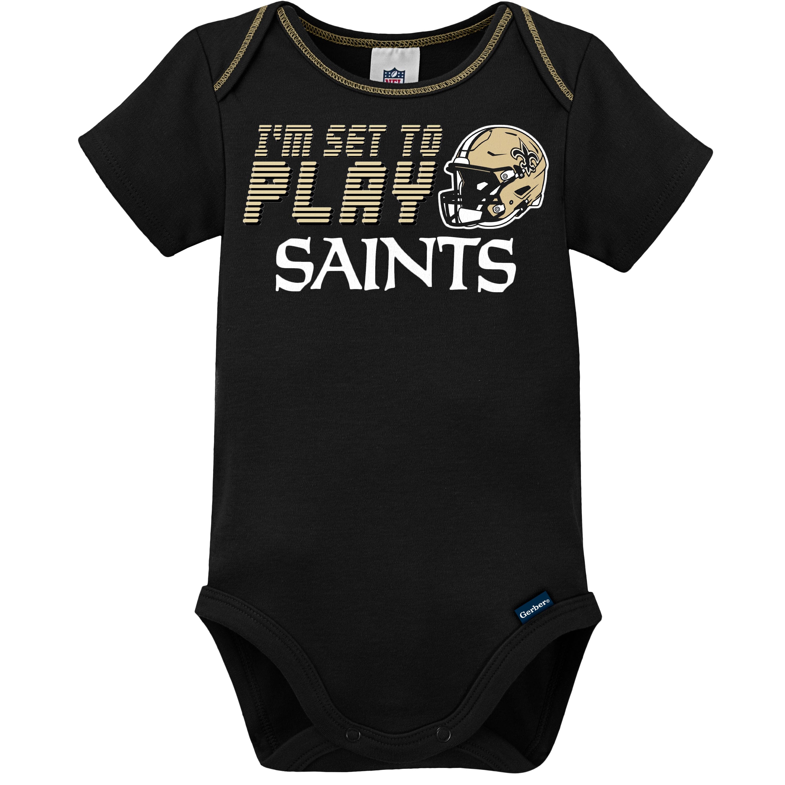 3-Piece Baby Boys New Orleans Saints Bodysuit, Sleep 'N Play, and Cap Set