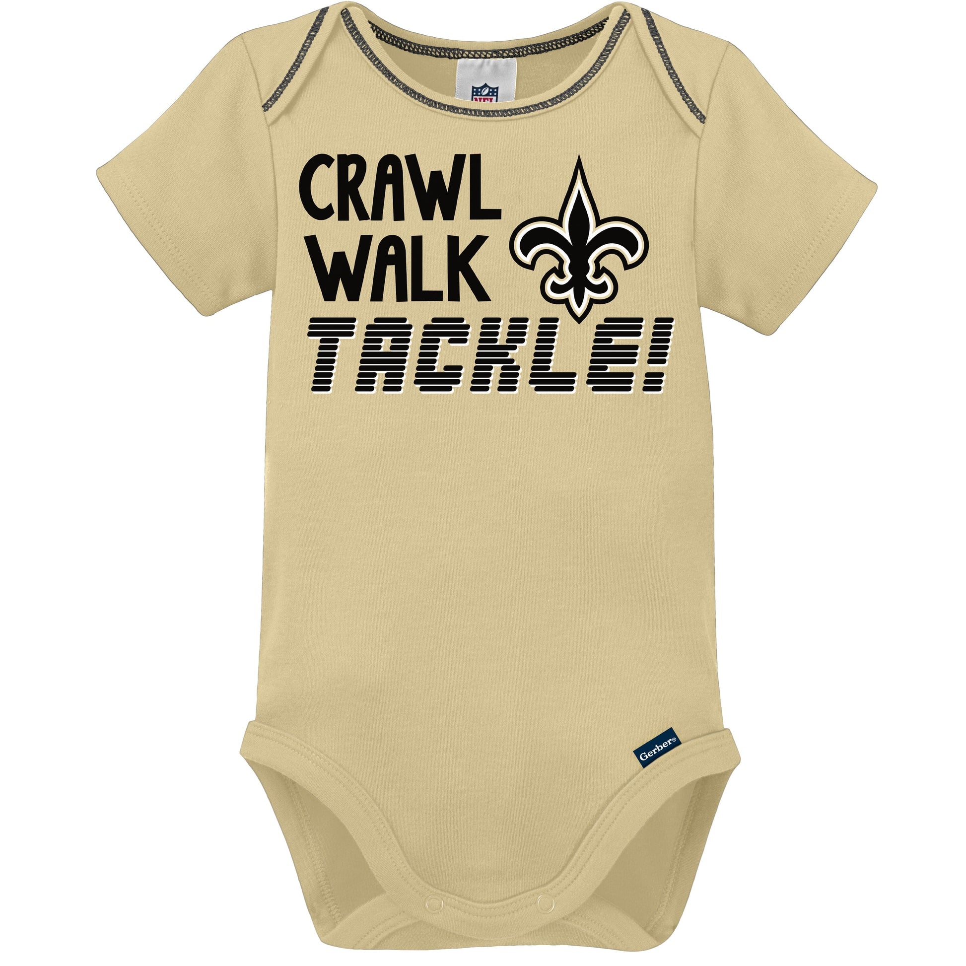 3-Pack Baby Boys Saints Short Sleeve Bodysuits