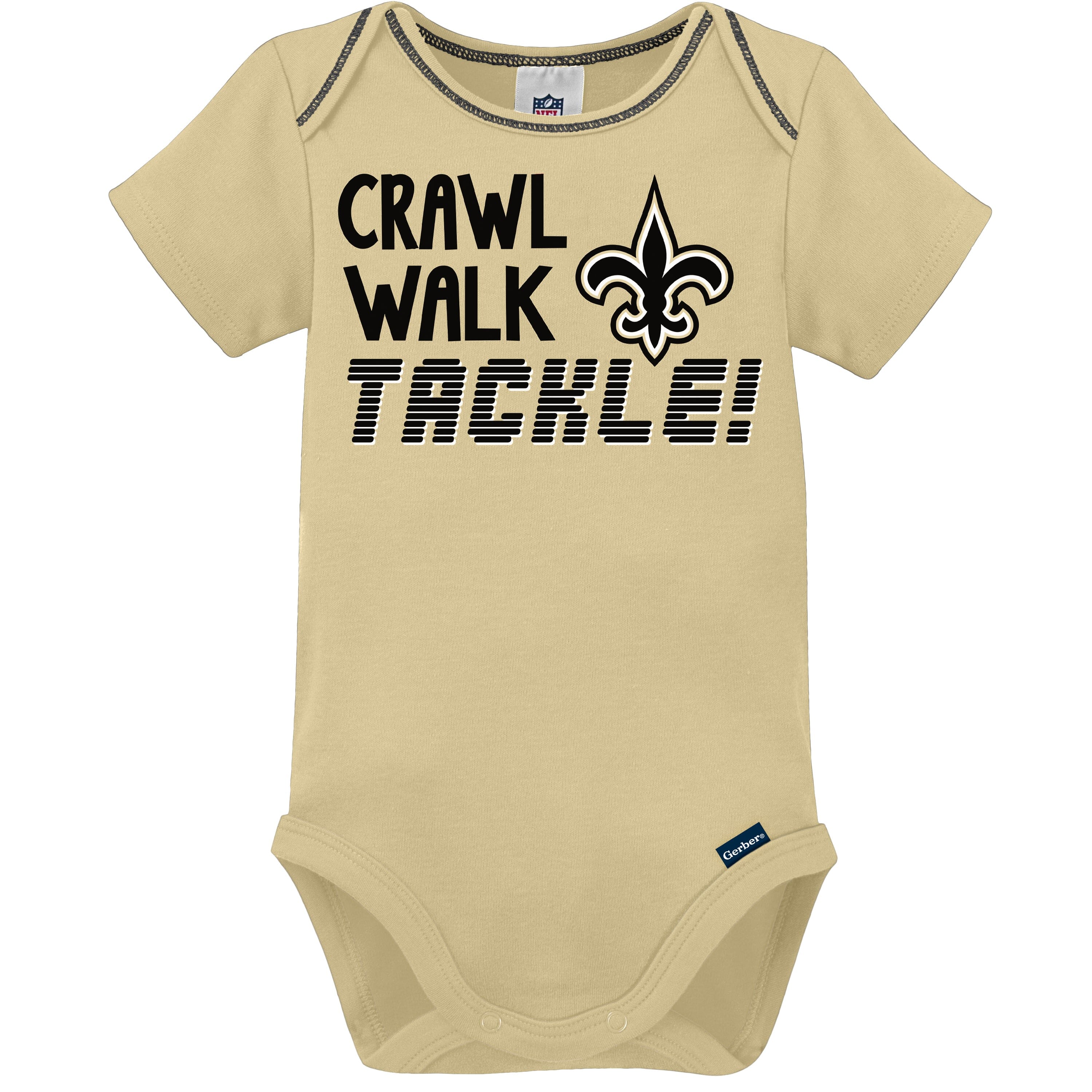 3-Pack Baby Boys Saints Short Sleeve Bodysuits