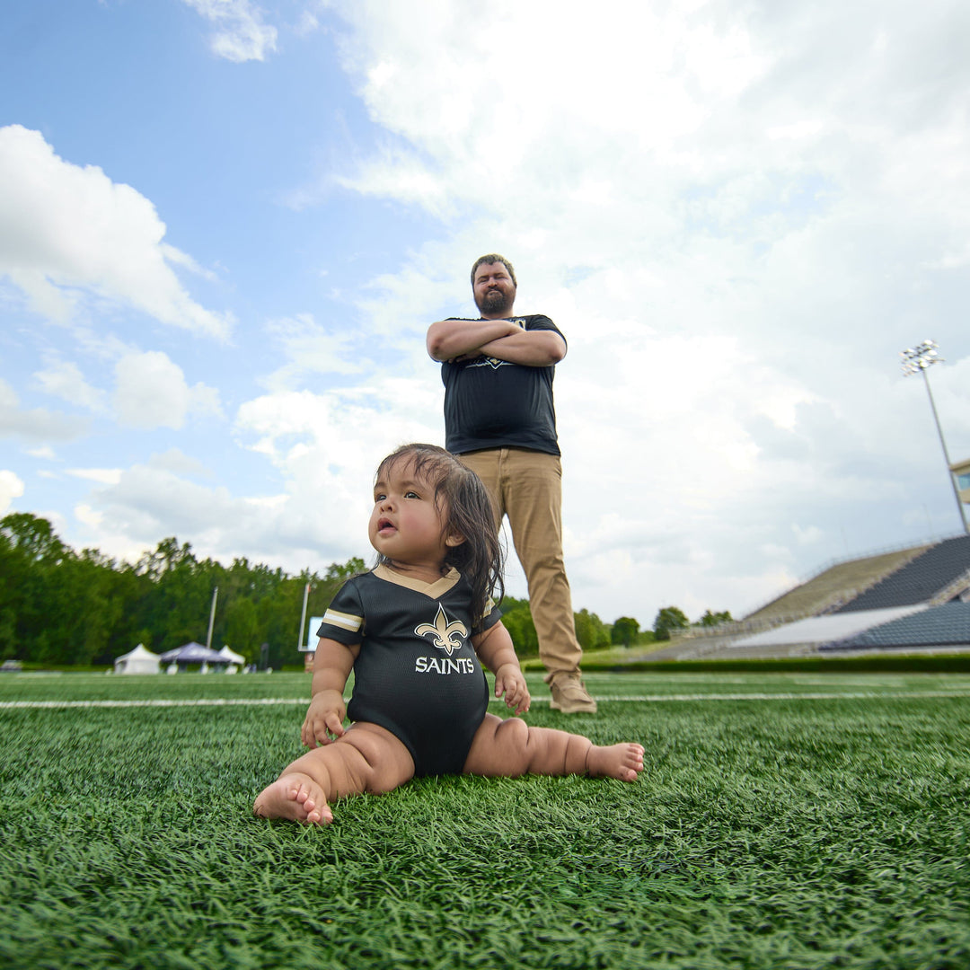 Baby Boys New Orleans Saints Short Sleeve Jersey Bodysuit NFL NFL 